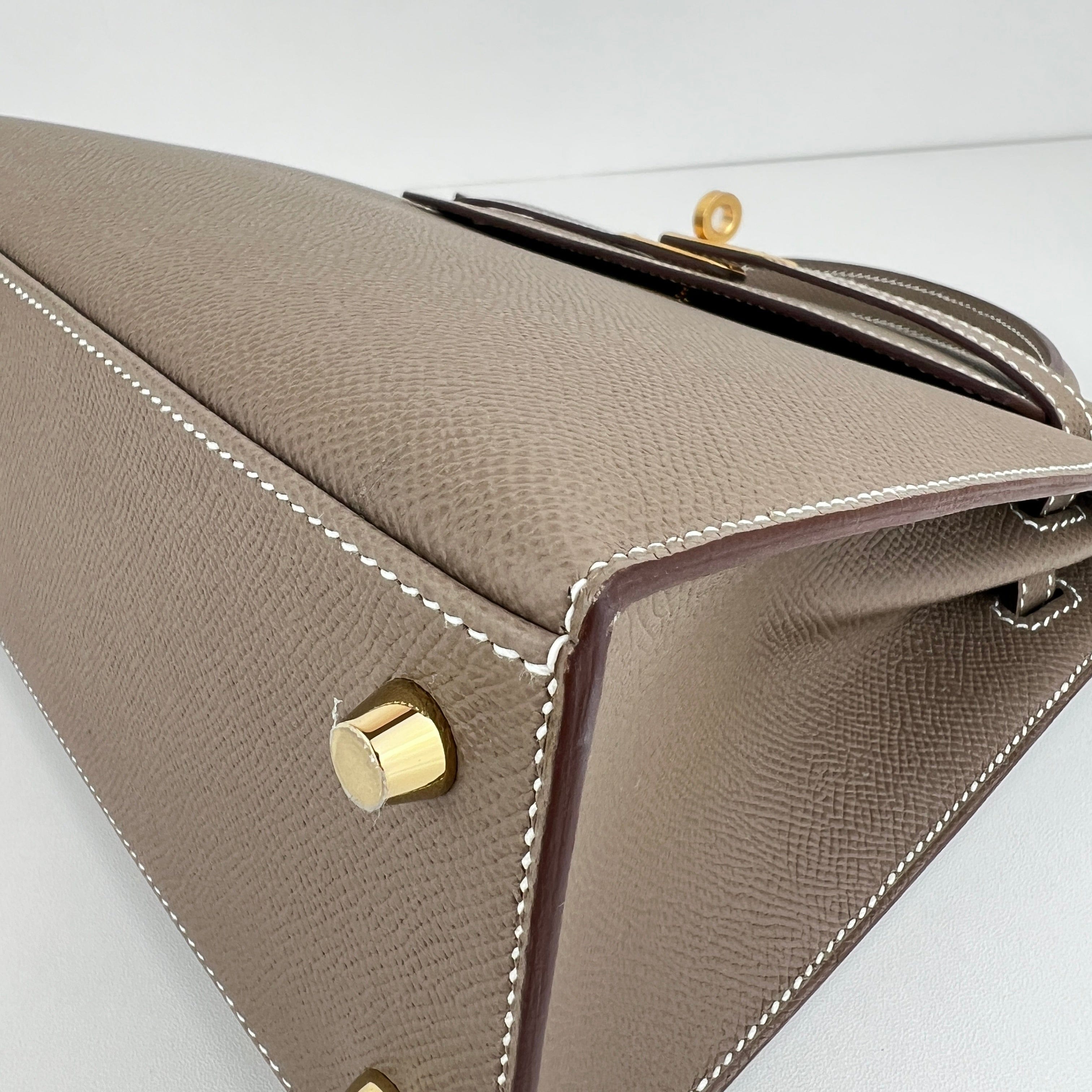 Hermès Kelly25 Etoupe Epsom GHW K B-334277