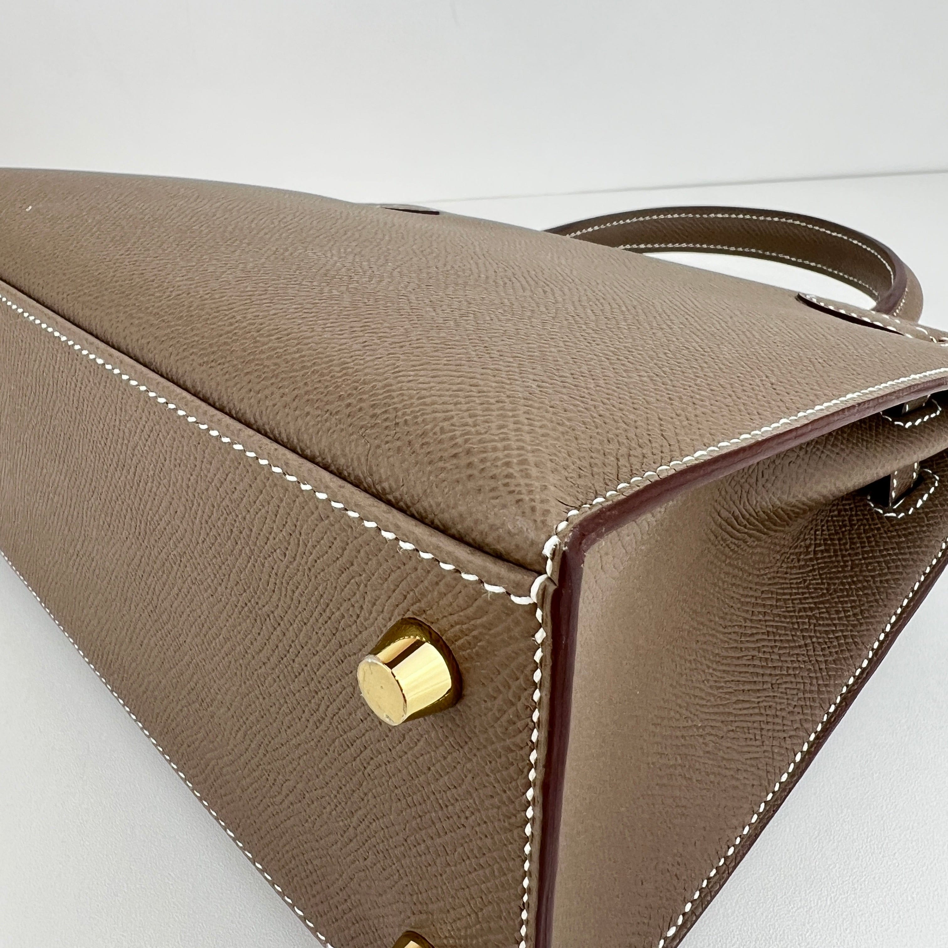 Hermès Kelly25 Etoupe Epsom GHW K B-334277