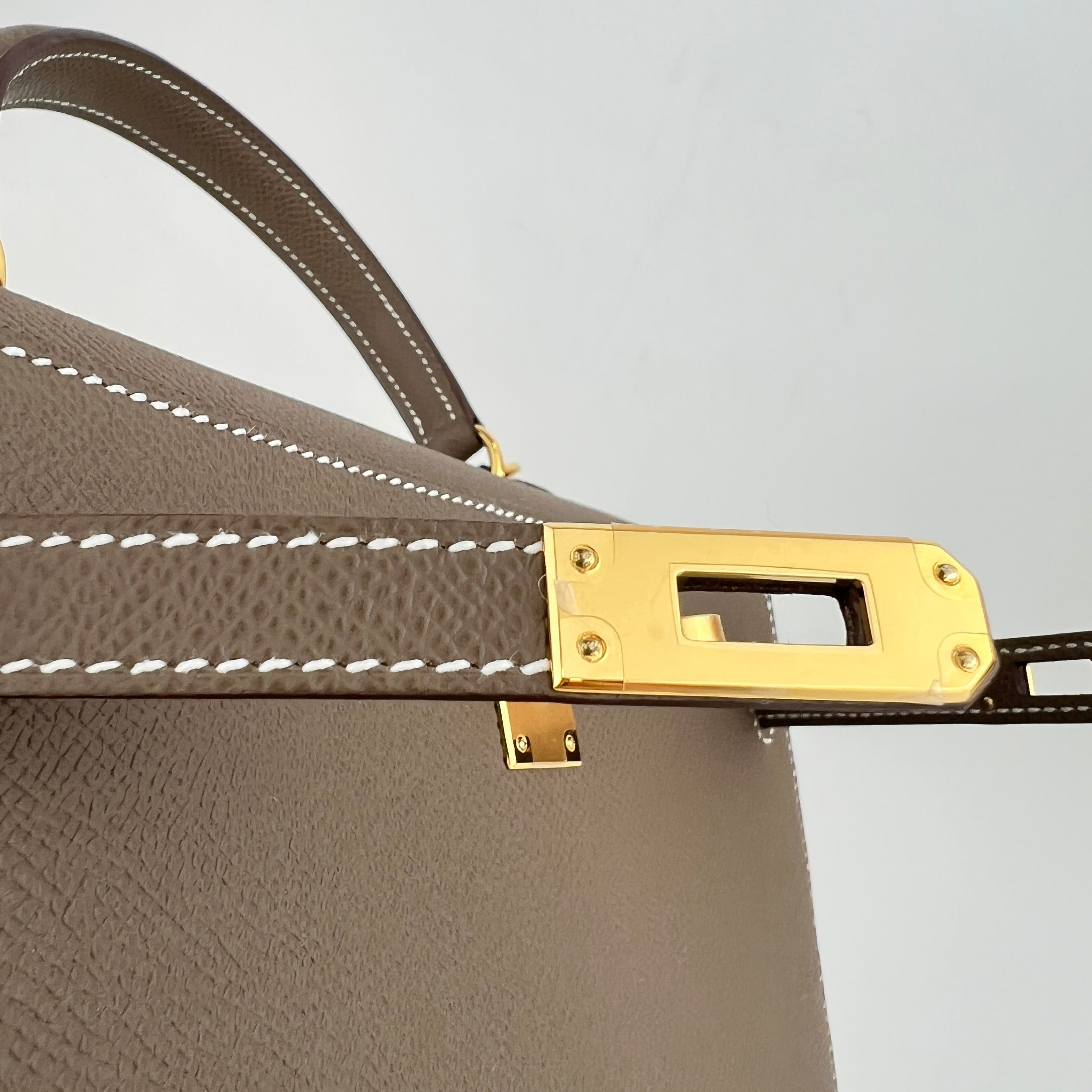 Hermès Kelly25 Etoupe Epsom GHW K B-334277