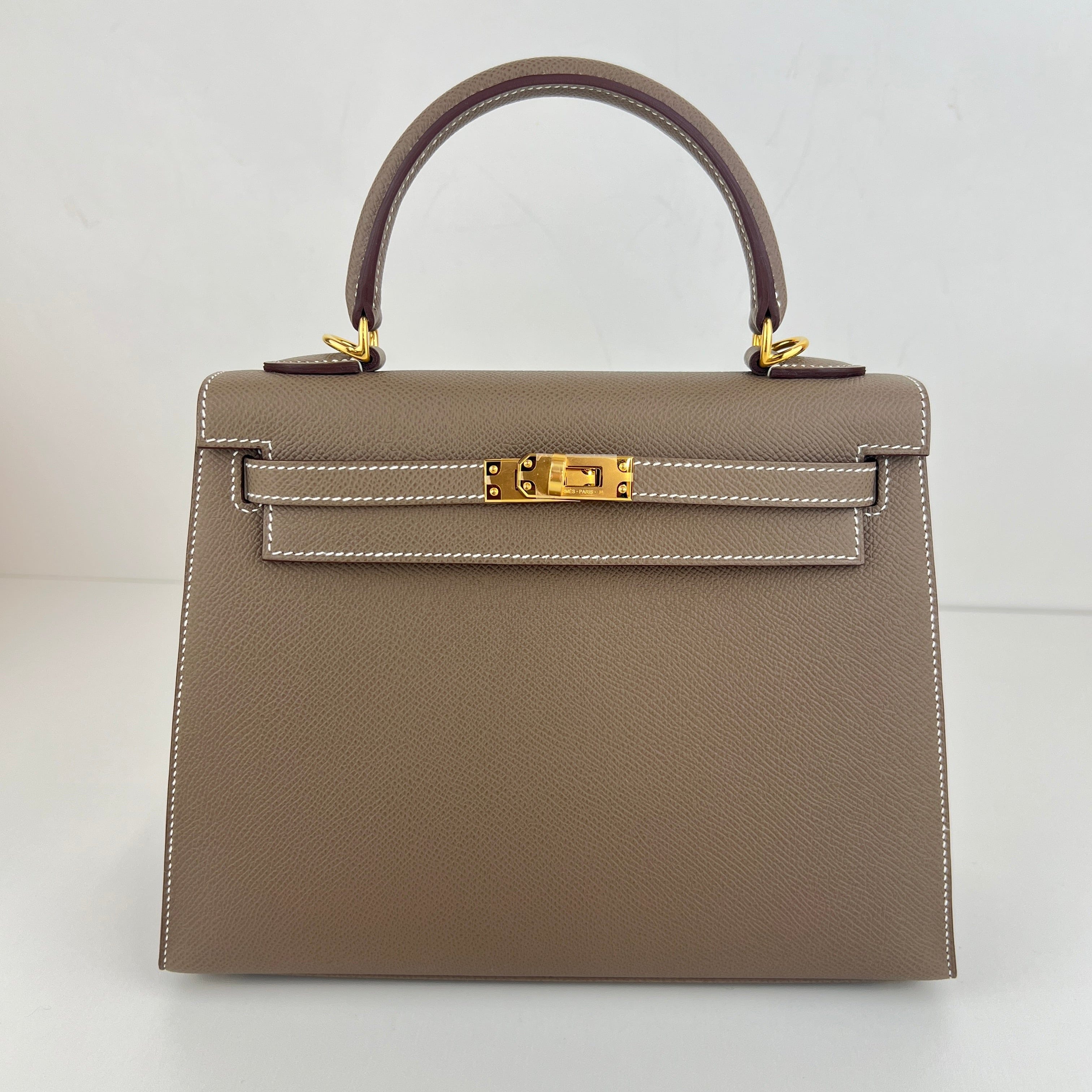 Hermès Kelly25 Etoupe Epsom GHW K B-334277