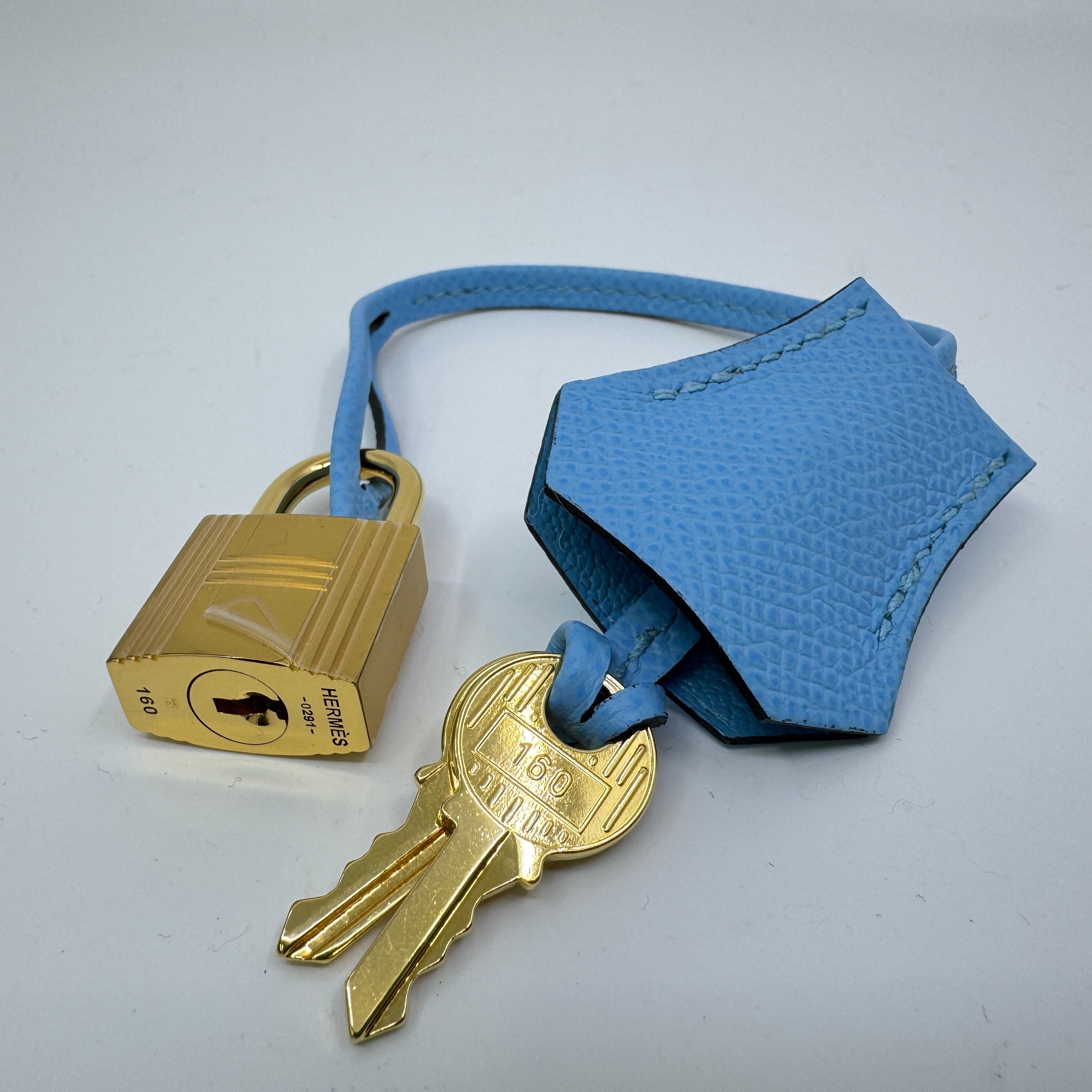 Hermès Kelly28 Celeste Epsom GHW U B-302658