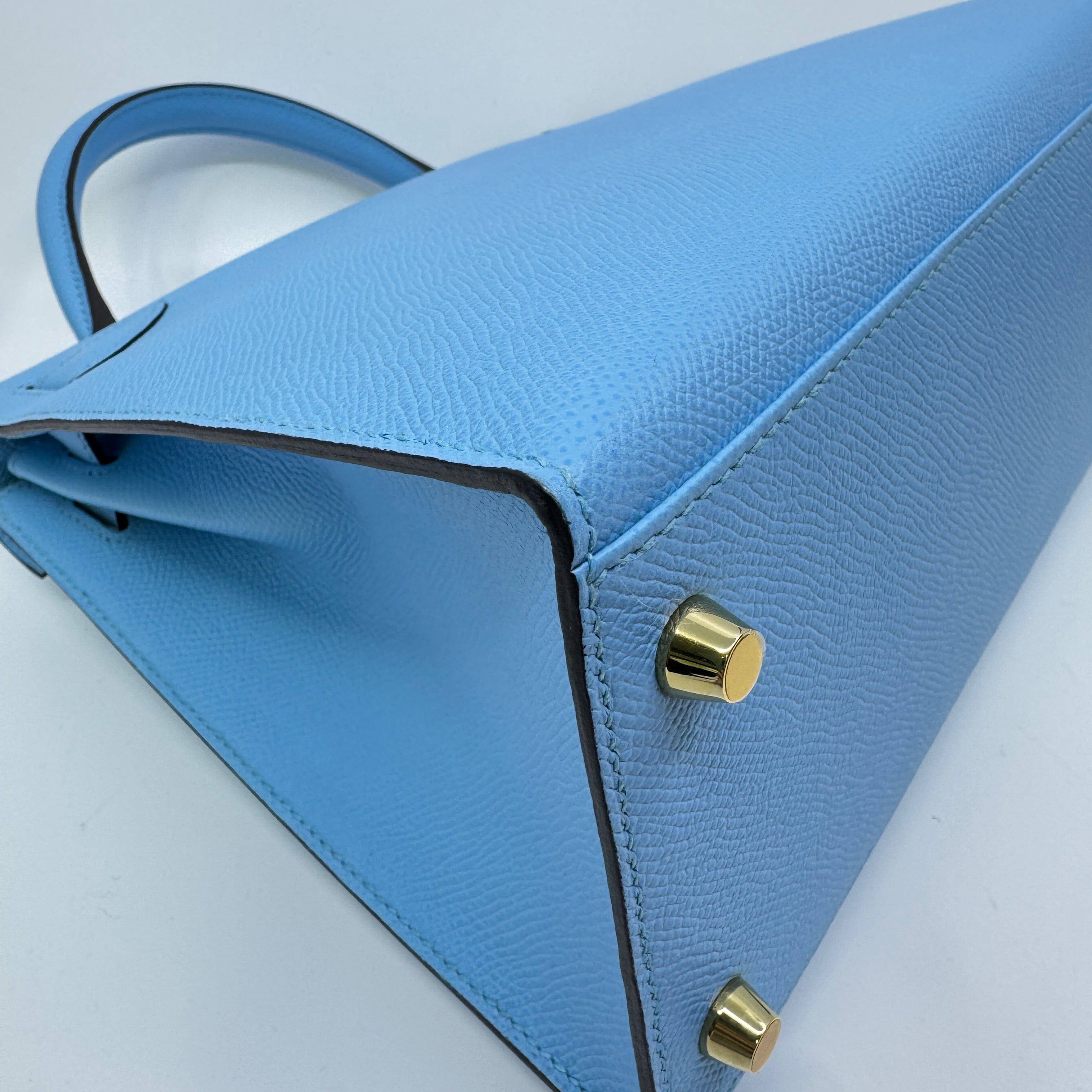 Hermès Kelly28 Celeste Epsom GHW U B-302658