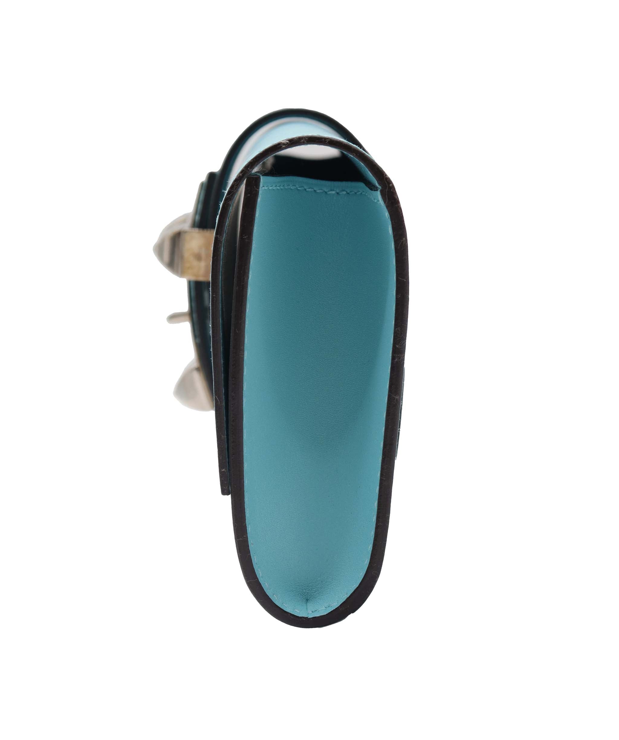 Hermès Medor Blue Atoll Box PHW Stamp X DXBS6083