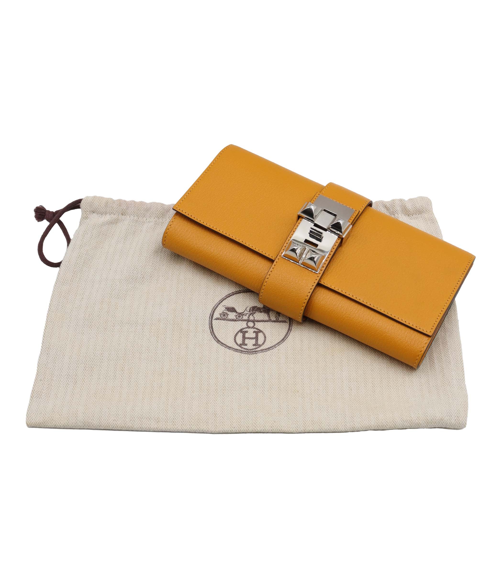 Hermès Medor Jaune Chèvre PHW Stamp X DXBS6085