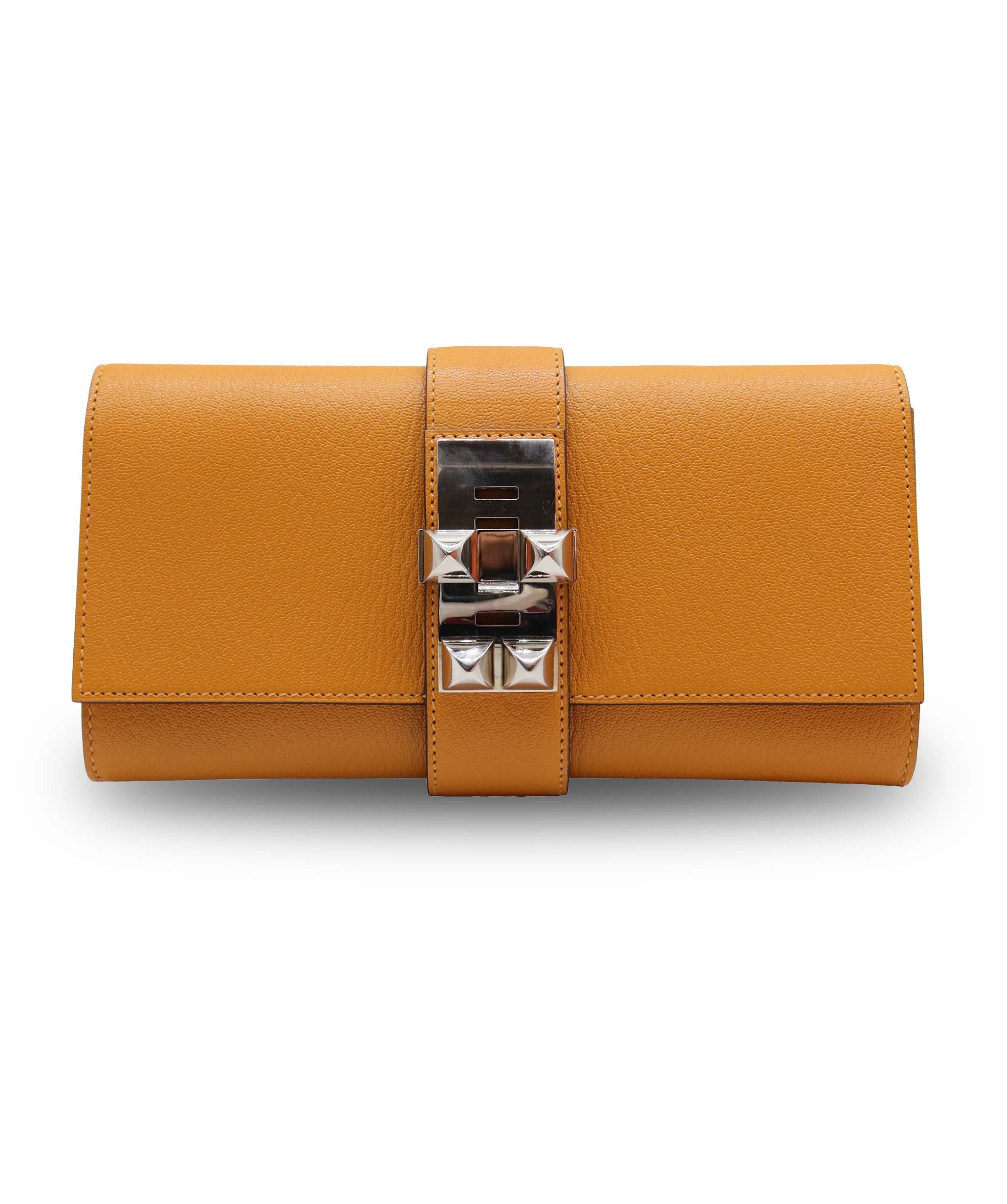 Hermès Medor Jaune Chèvre PHW Stamp X DXBS6085