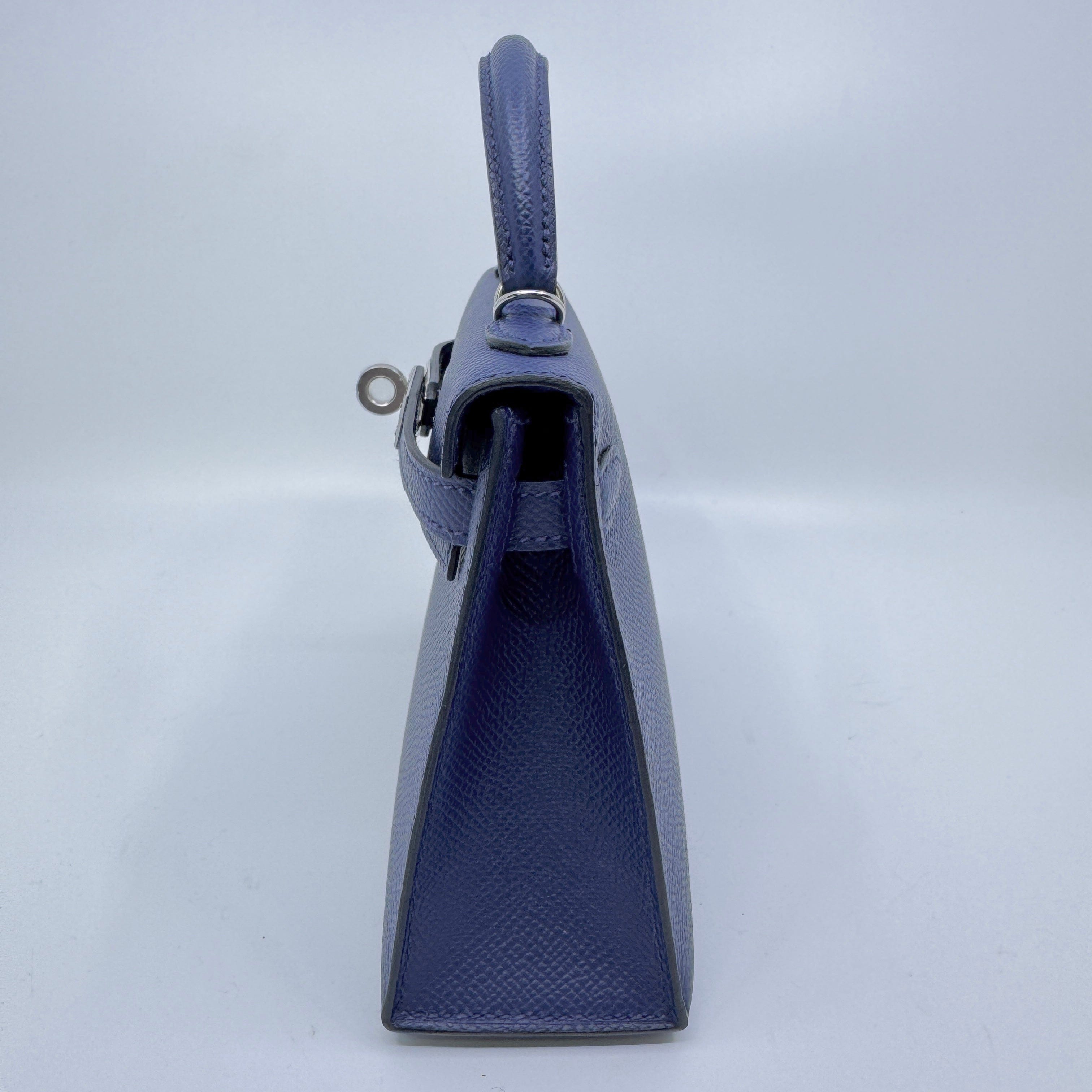 Hermès Mini kelly Blue navy Epsom PHW W B-317006