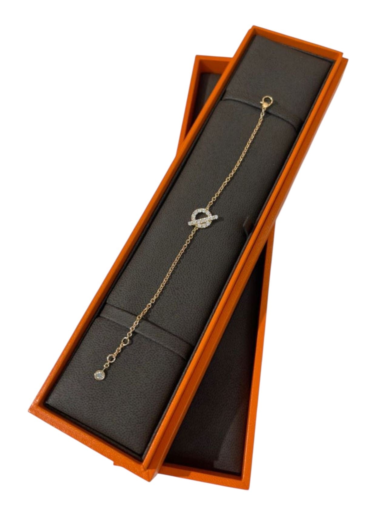 Hermes Hermes Finese Bracelet with Diamonds in RG