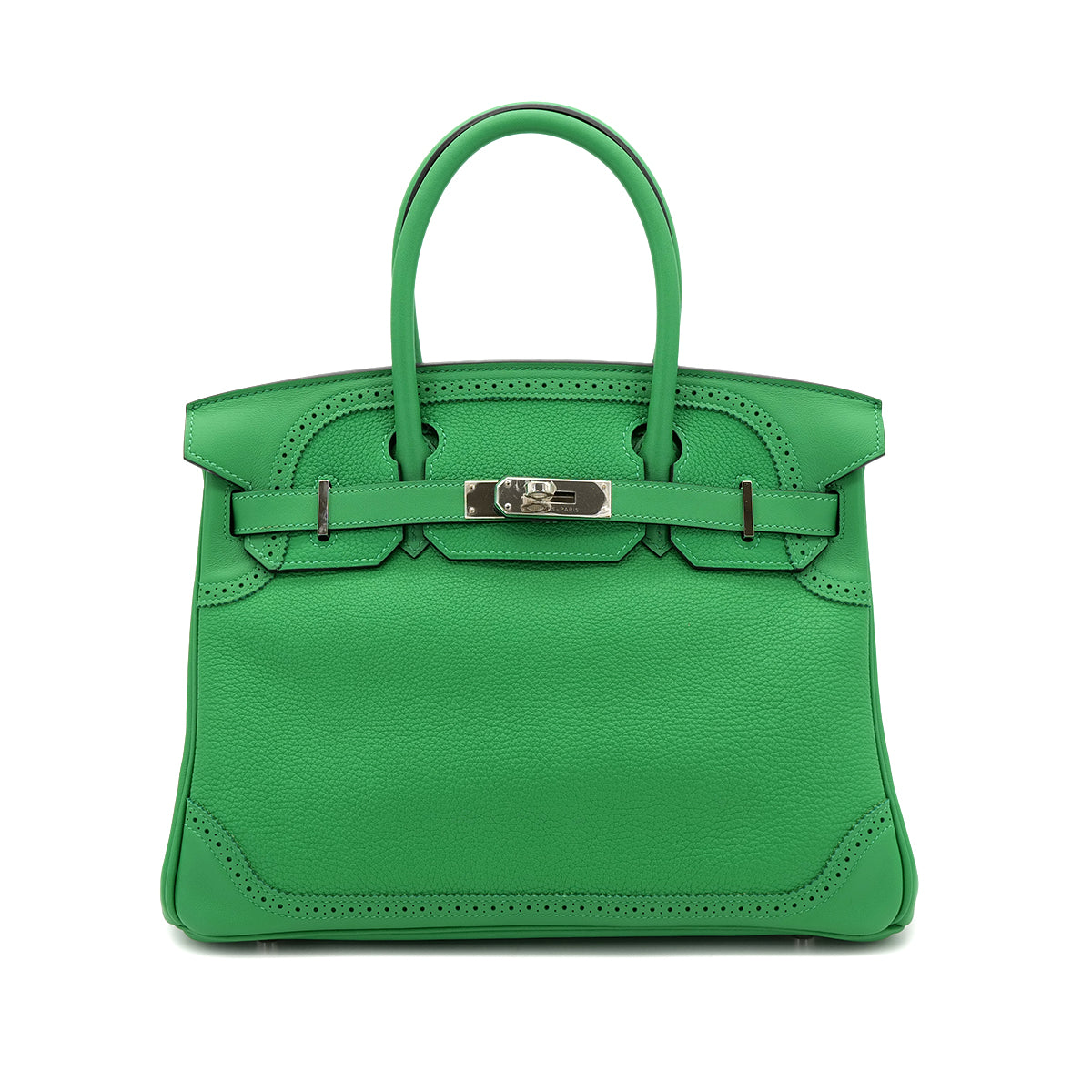 HERMES BIRKIN 30 GHILLIES BAMBOU TOGO SWIFT HAND BAG T PALLADIUM HARDWARE 90305240 - PURPOSE