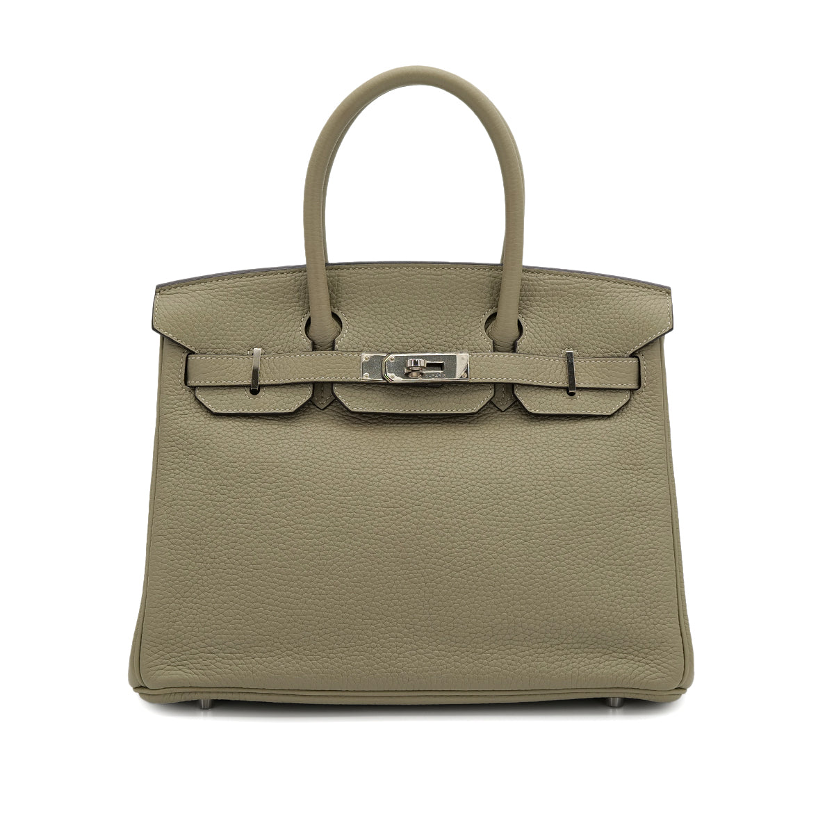 HERMES BIRKIN 30 SAUGE TAURILLON CLEMENCE HAND BAG 2016 X STAMP PALLADIUM HARDWARE 90310829 - PURPOSE