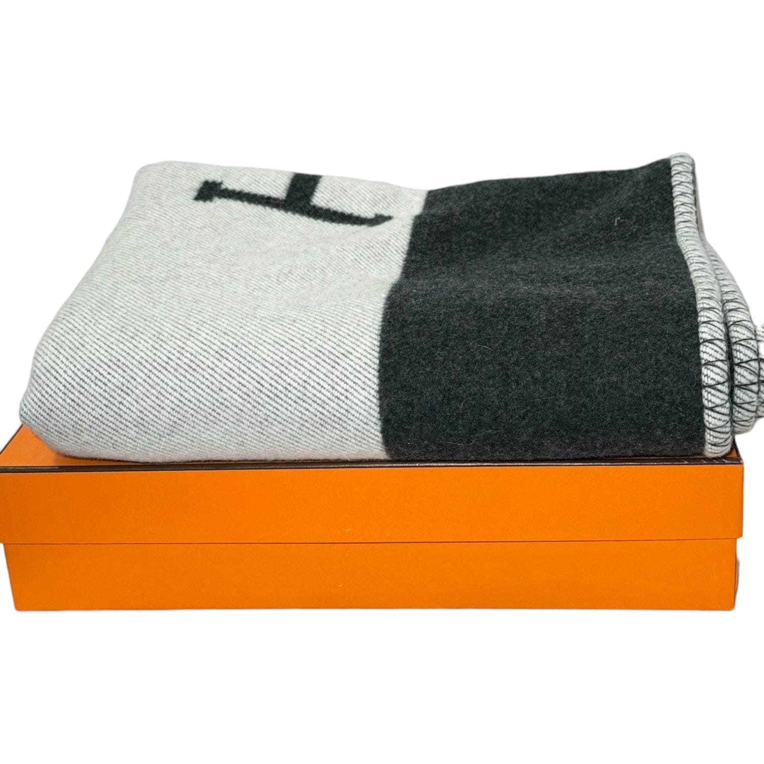 Hermes Hermes Avalon Throw Wool Blanket Black