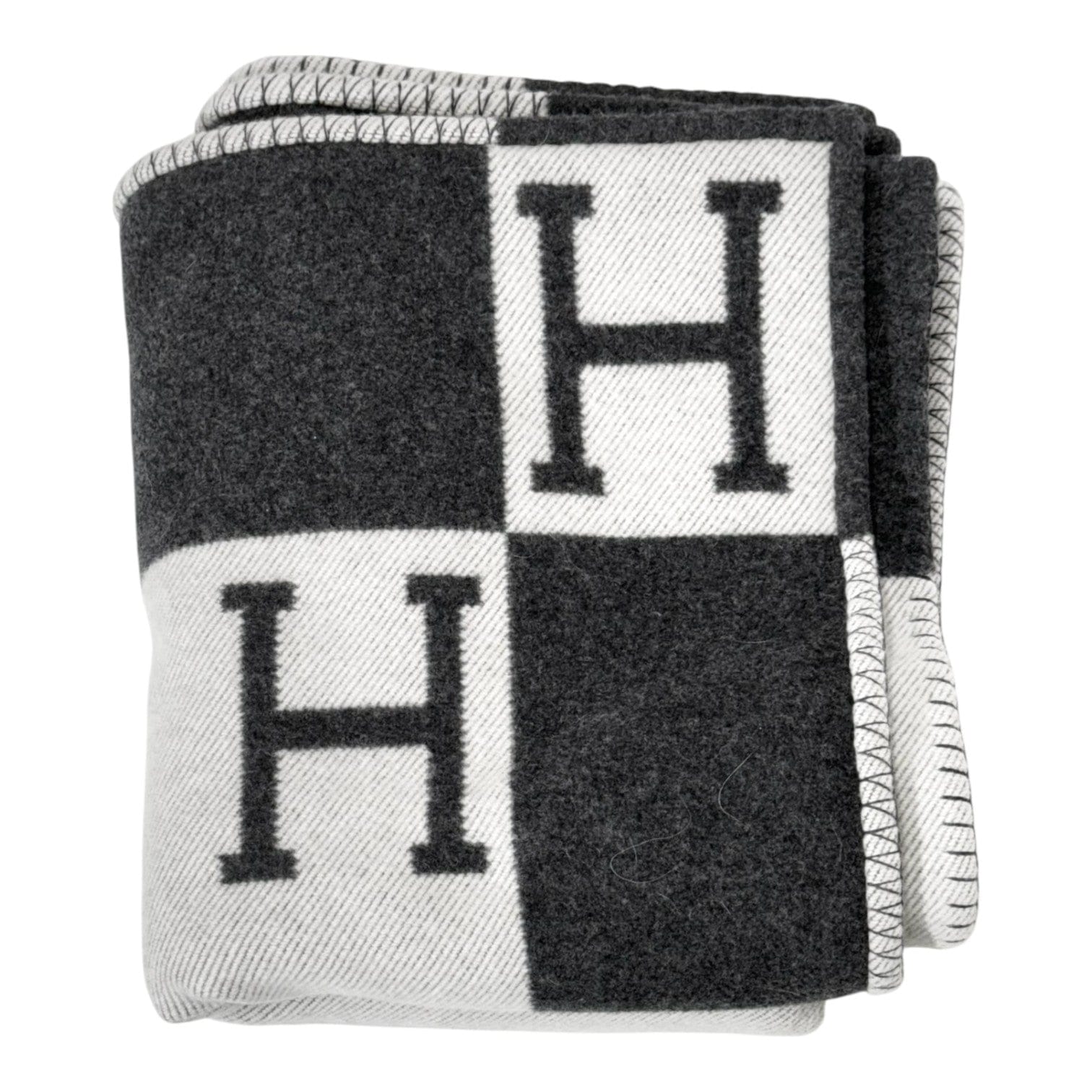 Hermes Hermes Avalon Throw Wool Blanket Black