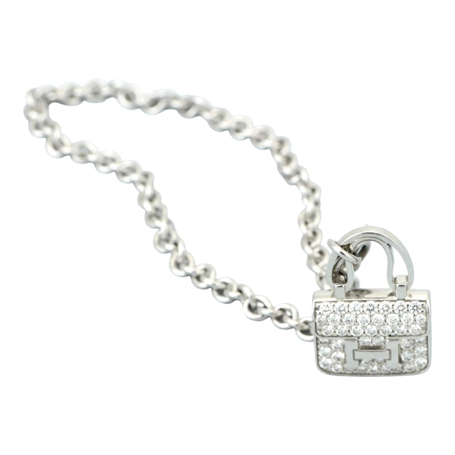 Hermes Hermes Gold Constance Bracelet 18k White Gold & Diamonds