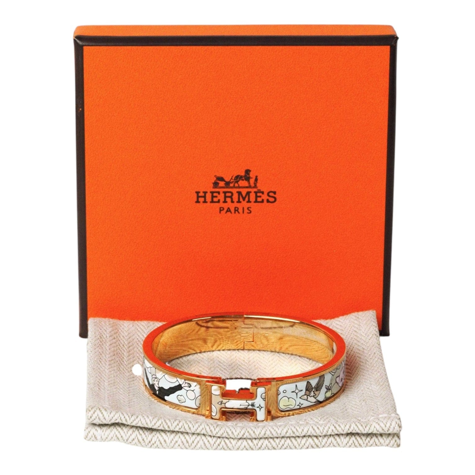 Hermes Hermes H Clic Dans Less Bracelet in GHW