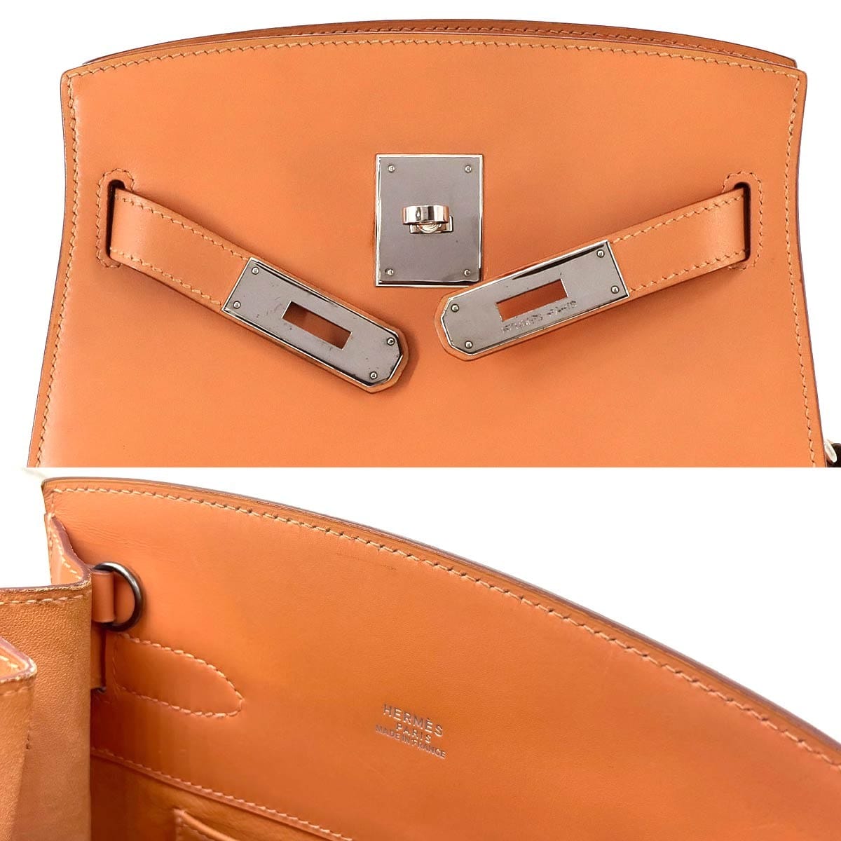 HERMES HERMES Kelly Sport MM Shoulder Bag Box Calf Leather Pink Purse 90272945