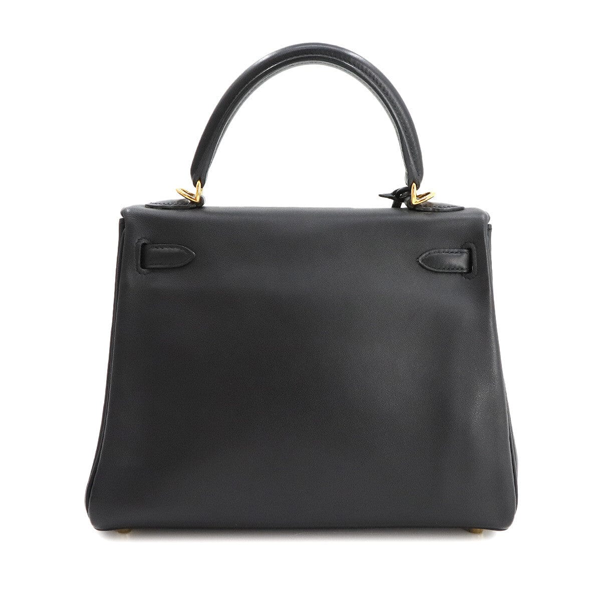 HERMES HERMES Kelly 25 2way Hand Shoulder Bag Veau Swift Black Purse 90273030