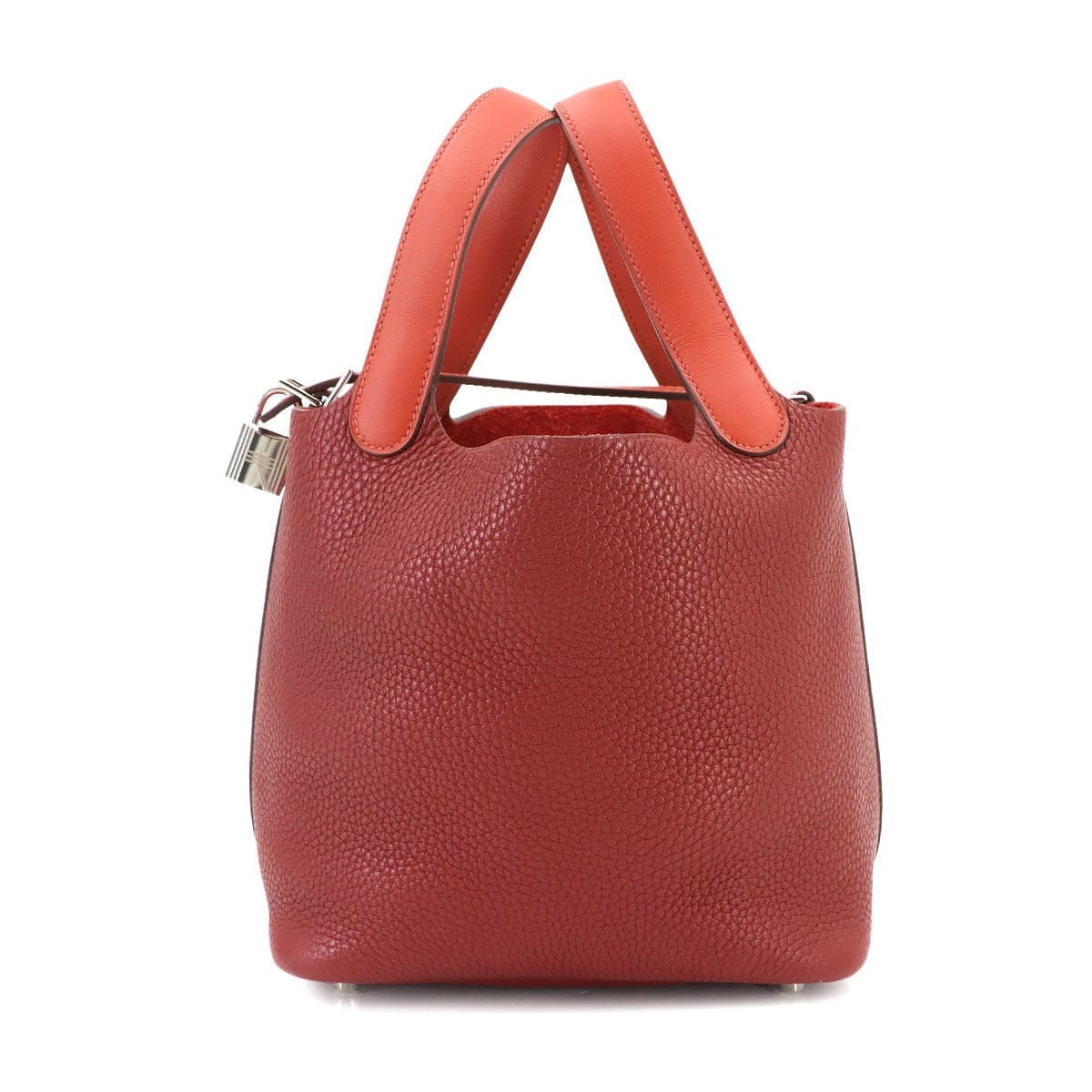 HERMES HERMES Picotin Lock Touch PM Hand Bag Taurillon Clemence Swift Rouge H 90300563
