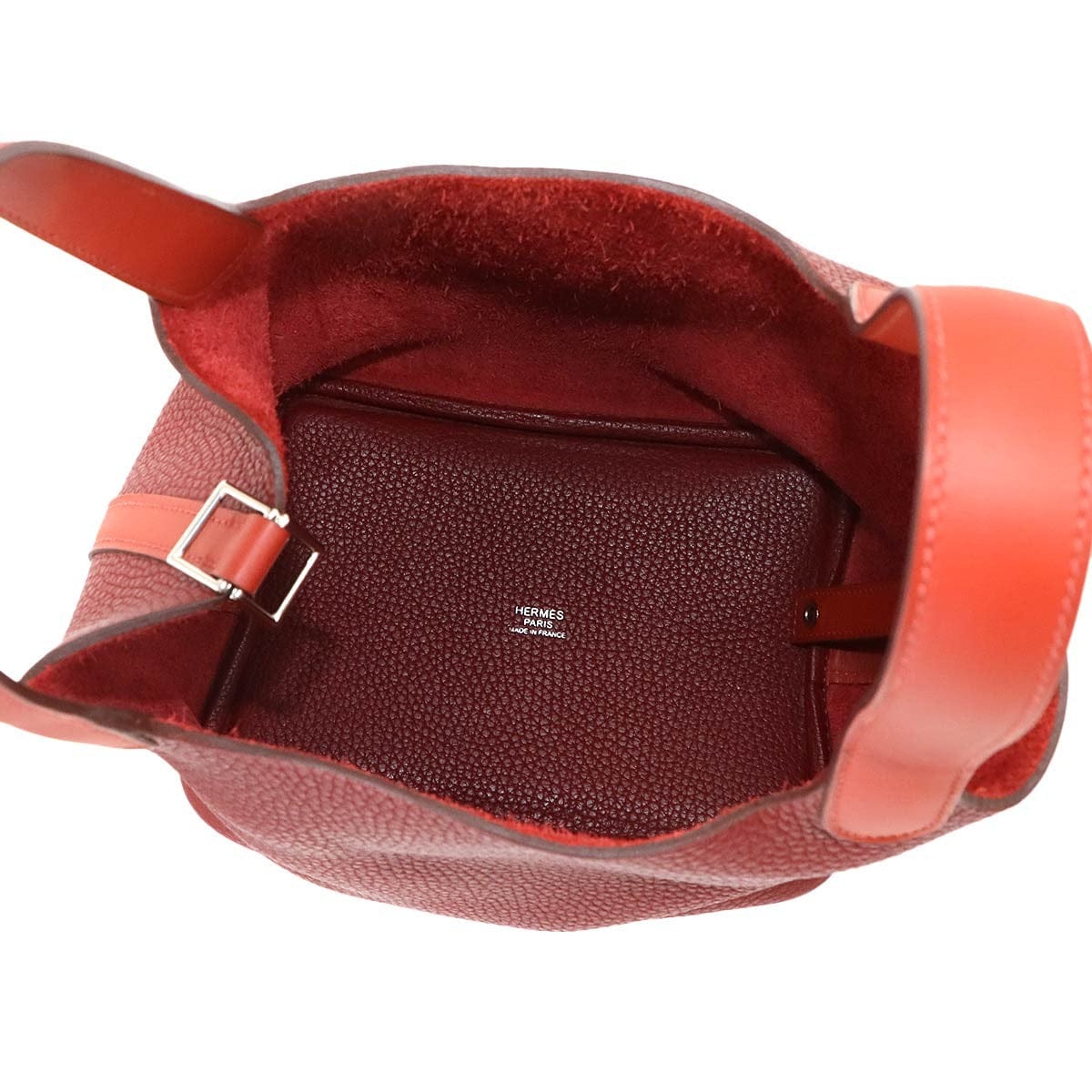 HERMES HERMES Picotin Lock Touch PM Hand Bag Taurillon Clemence Swift Rouge H 90300563