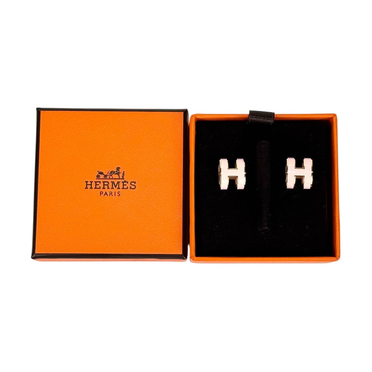 Hermes Hermes Pink H Pop Earrings - in box Giftable