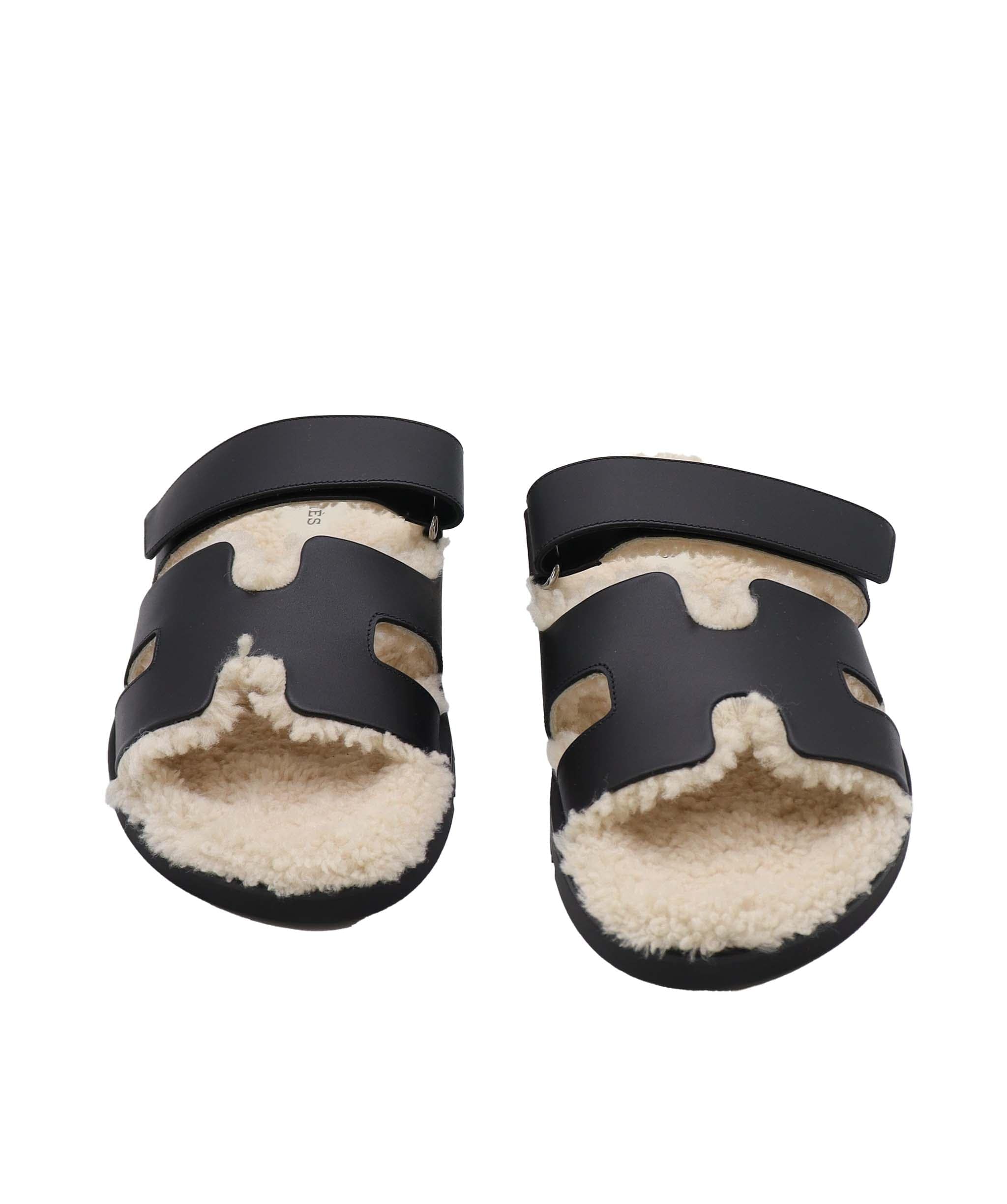 Hermès Hermes Chypree Teddy /black leather 42.5 RJC4563