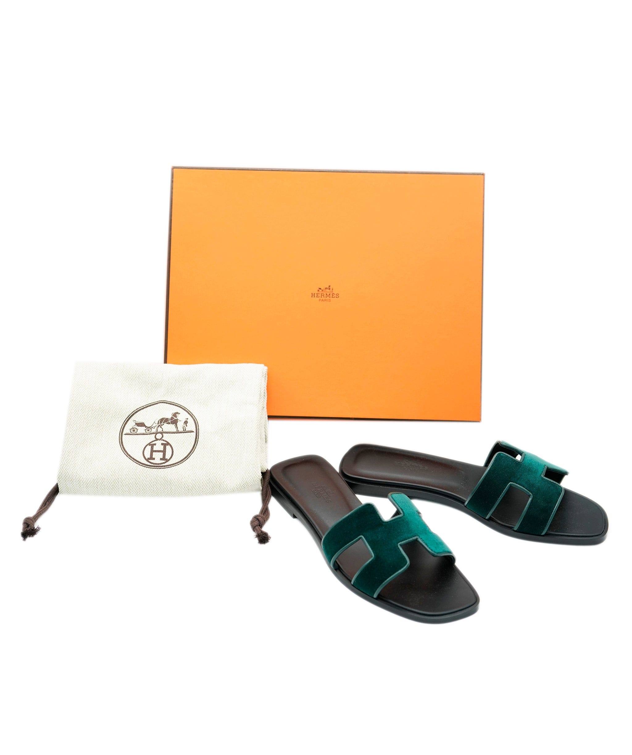 Hermès Hermes Green Velvet Orans 36 BNIB ALC1952