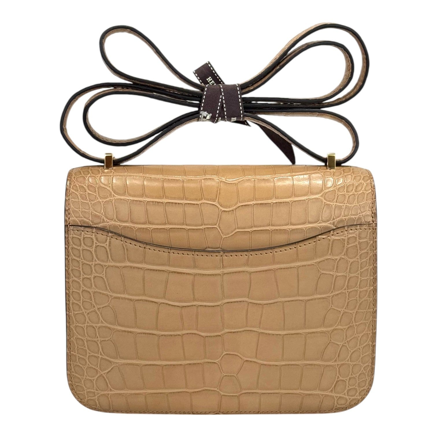 Hermes Hermes Alligator Matt Constance Mini Bag in Chai with GHW
