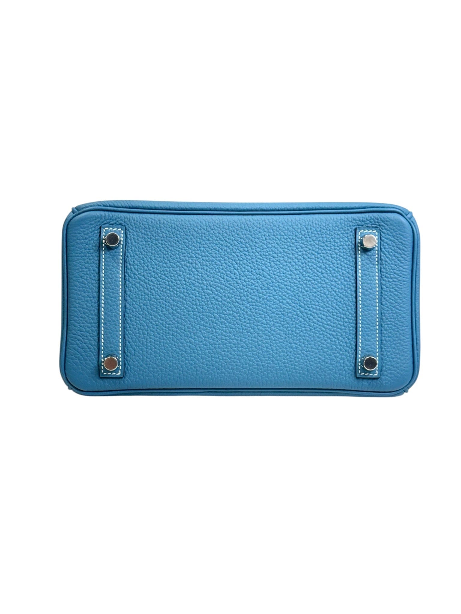 Hermes Hermes Birkin 25cm Blue Jean Togo W Stamp