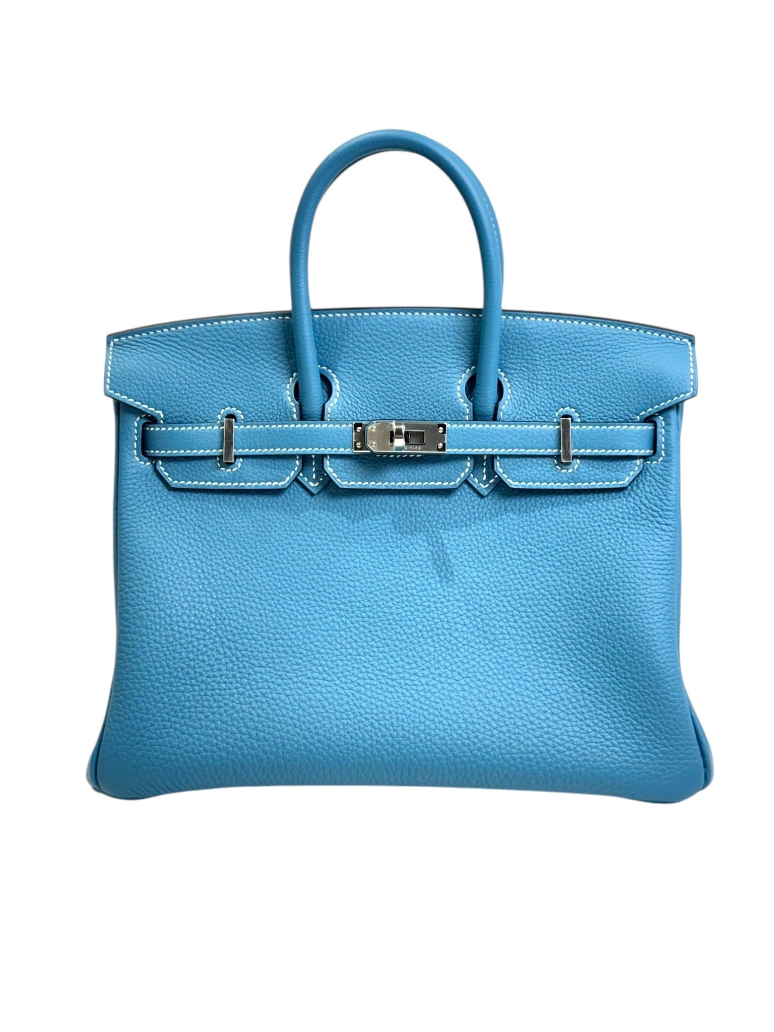 Hermes Hermes Birkin 25cm Blue Jean Togo W Stamp