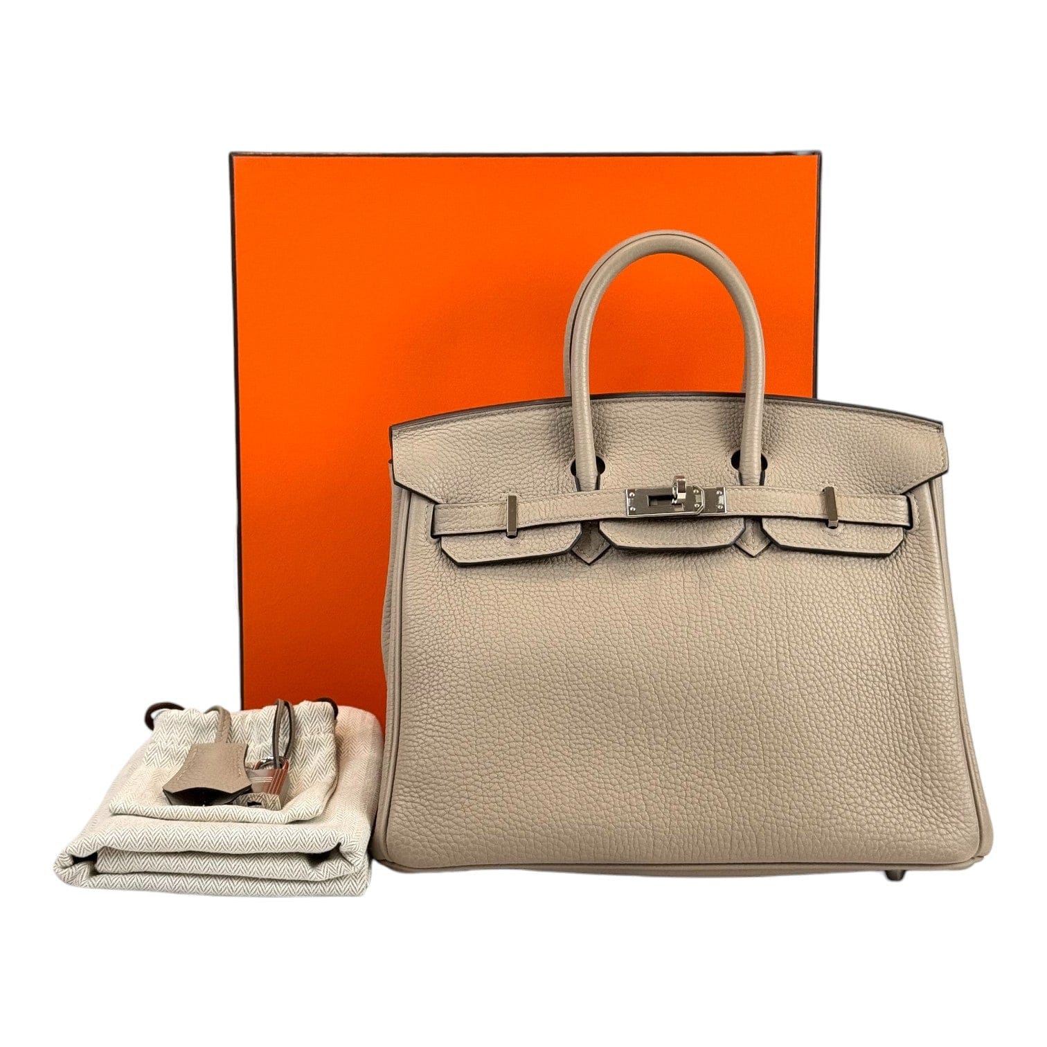 Hermes Hermes Birkin 25cm Gris Tourterelle Togo Leather