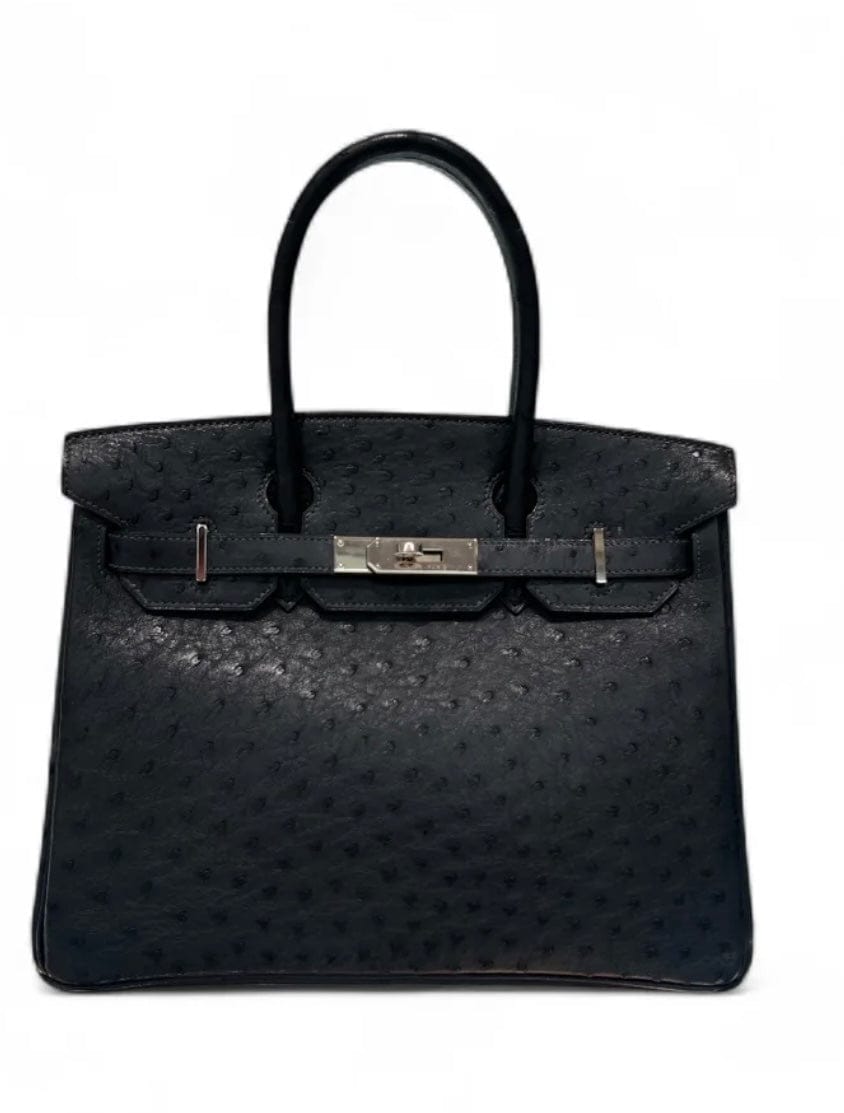 Hermes Hermes Birkin 30 in Black Ostrich with PHW