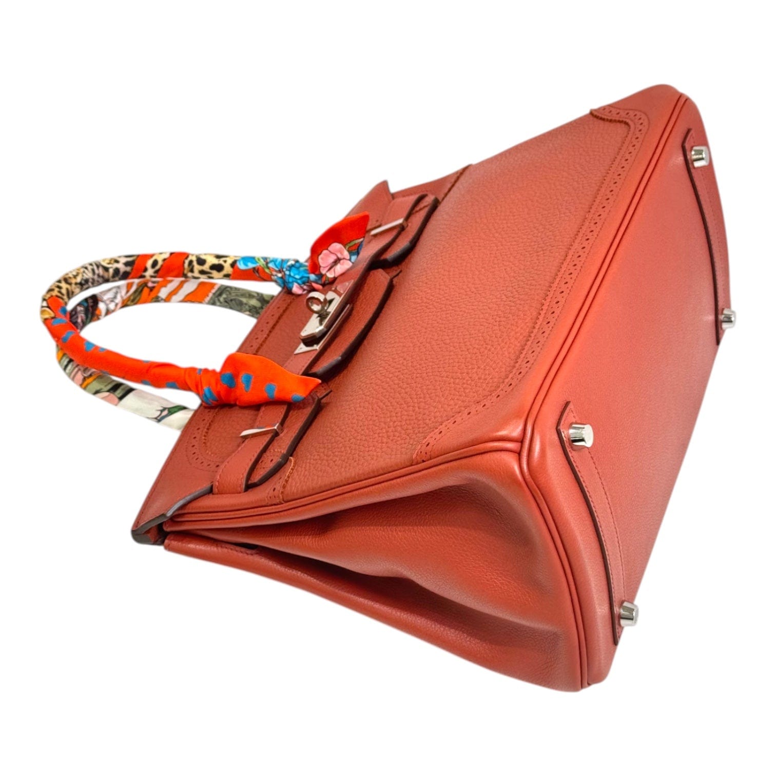 Hermes Hermes Birkin 30cm Ghillies TC Brique X Stamp