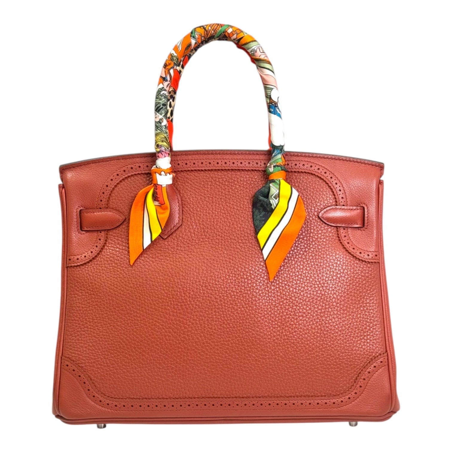 Hermes Hermes Birkin 30cm Ghillies TC Brique X Stamp