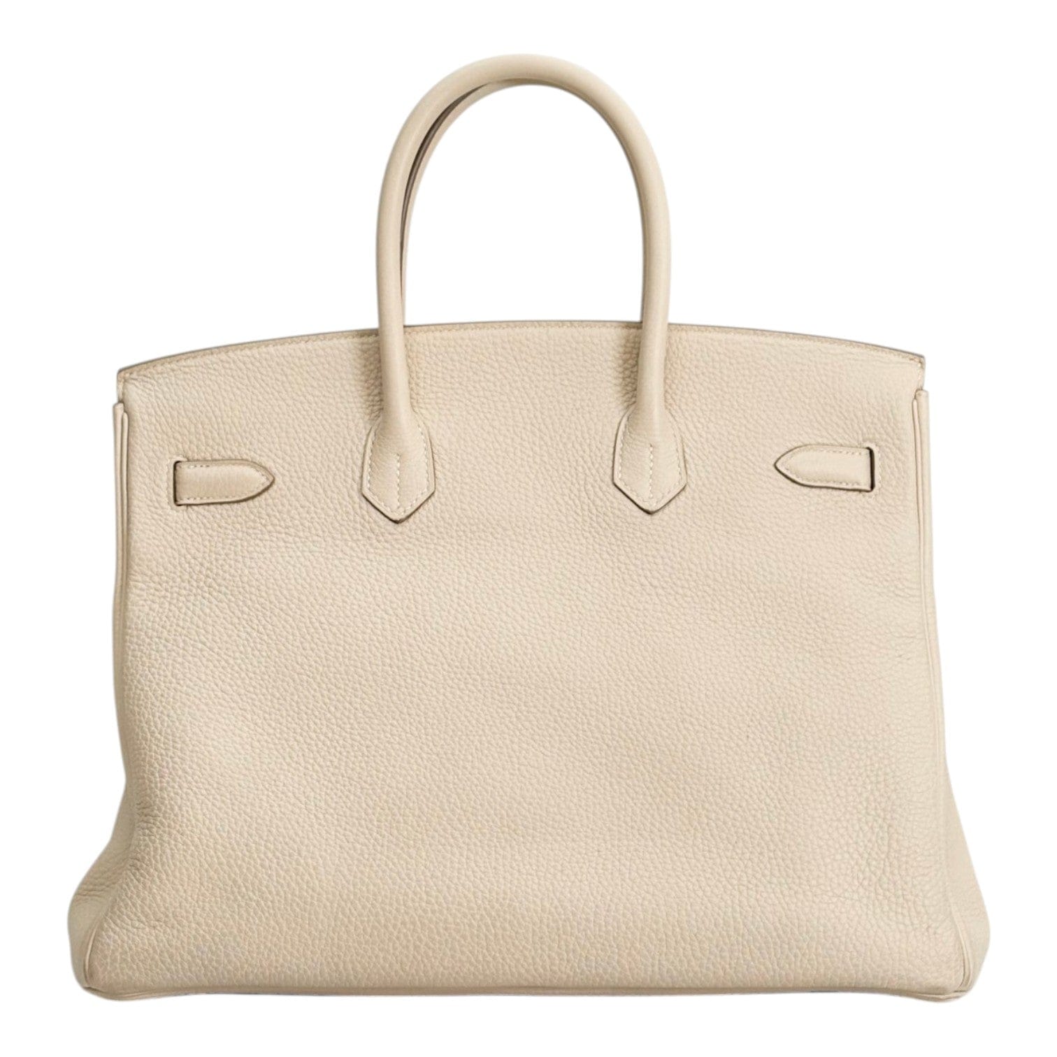 Hermes Hermes Birkin 35cm Craie in Togo Bag with GHW - Full Set