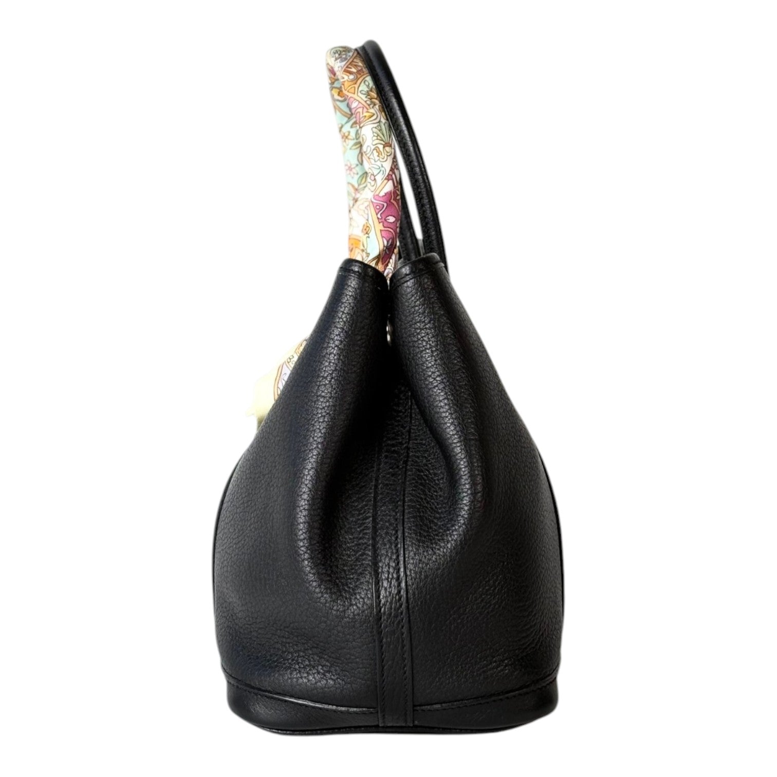 Hermes Hermes Black Garden Party 30cm Clemence Leather Bag