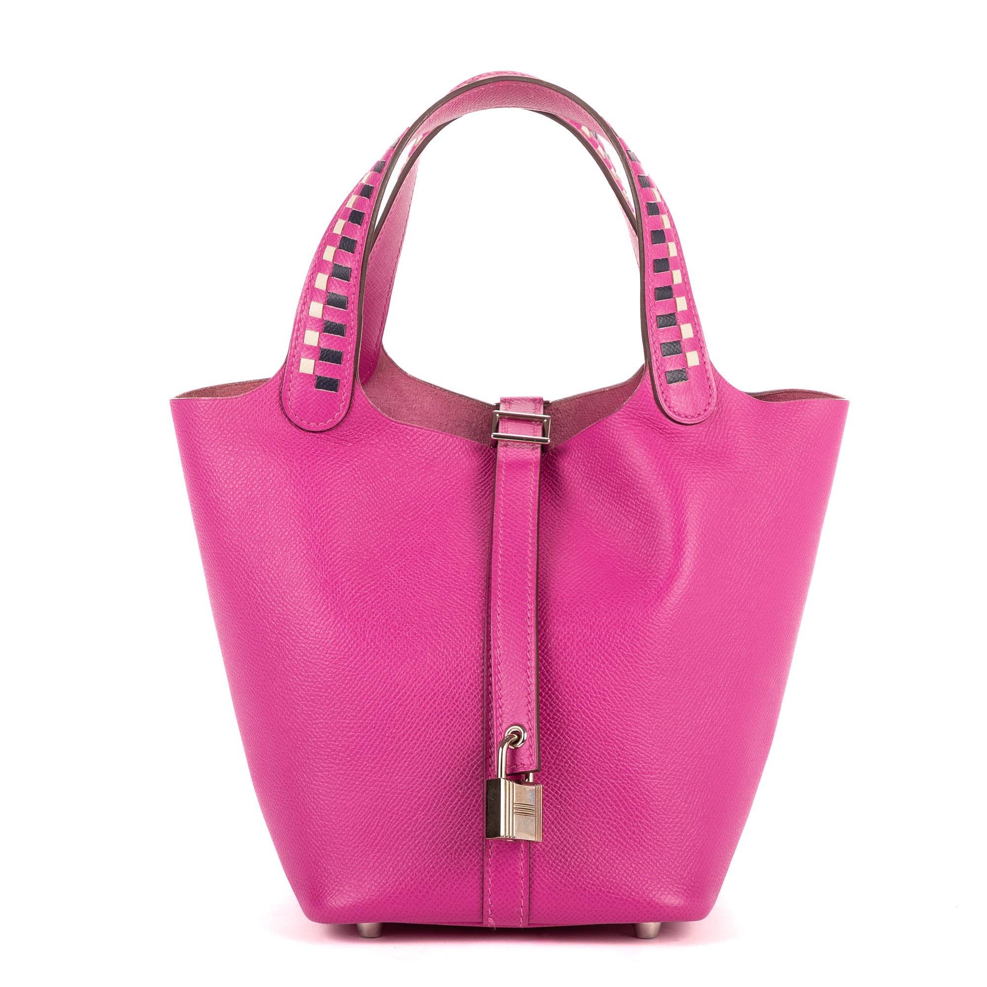 Hermès Hermès Bright Purple Calf Leather Picotin Intrecciato Handles OAH0042