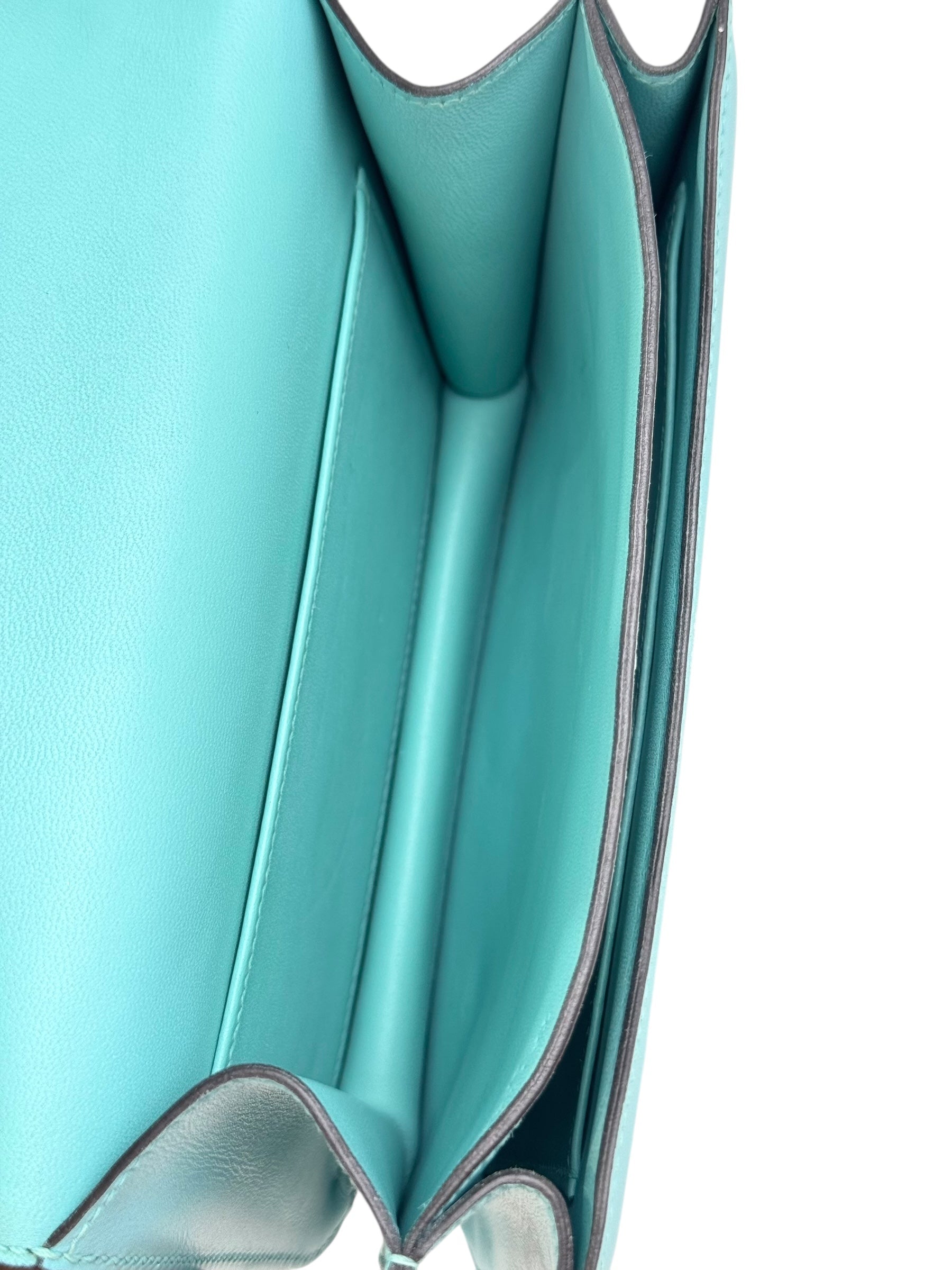 Hermes Hermes Constance Bag 18cm Mini Blue Atoll Swift - T Stamp