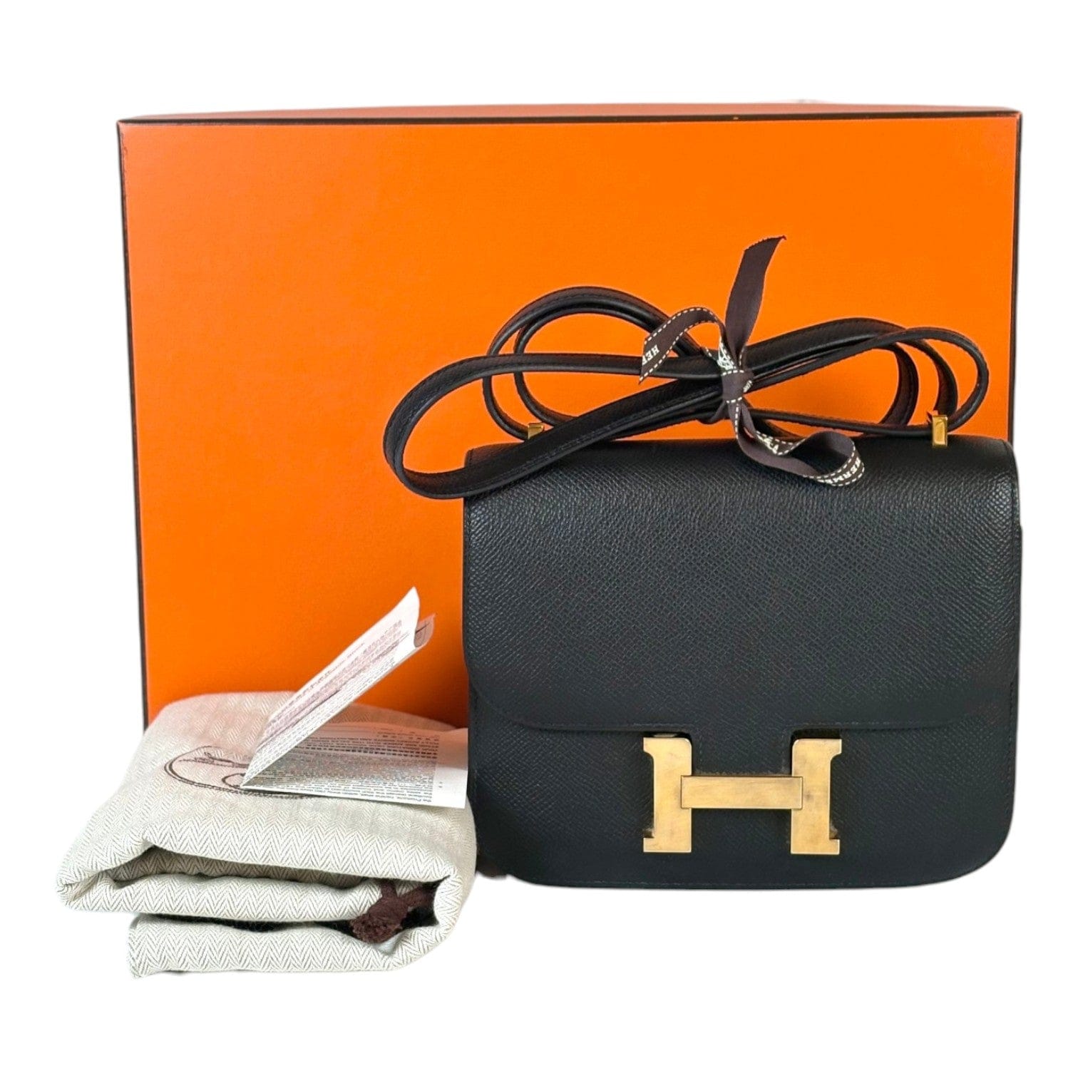 Hermes Hermes Constance Black Mini Bag in Epsom with GHW - Full Set