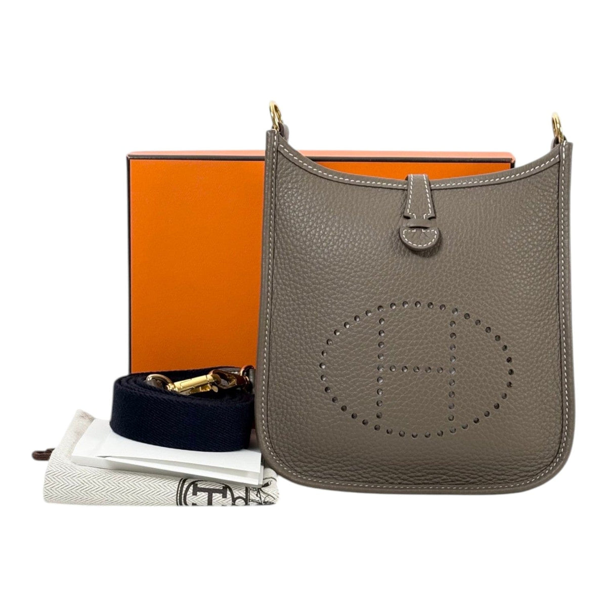 Hermes Hermes Evelyne Mini Bag in Etoupe - Full Set