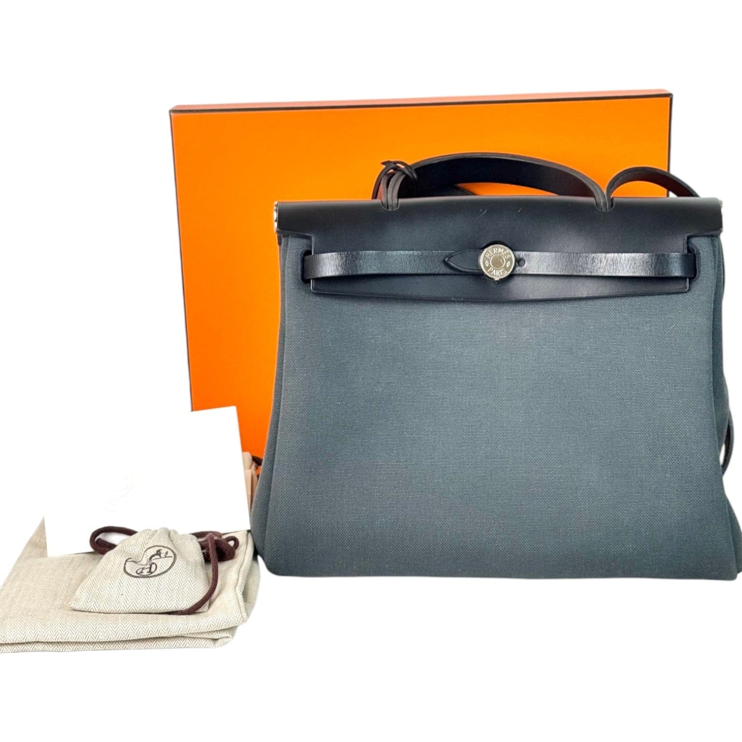 Hermes Hermes Herbag 31 Dark Grey Bag - Full Set