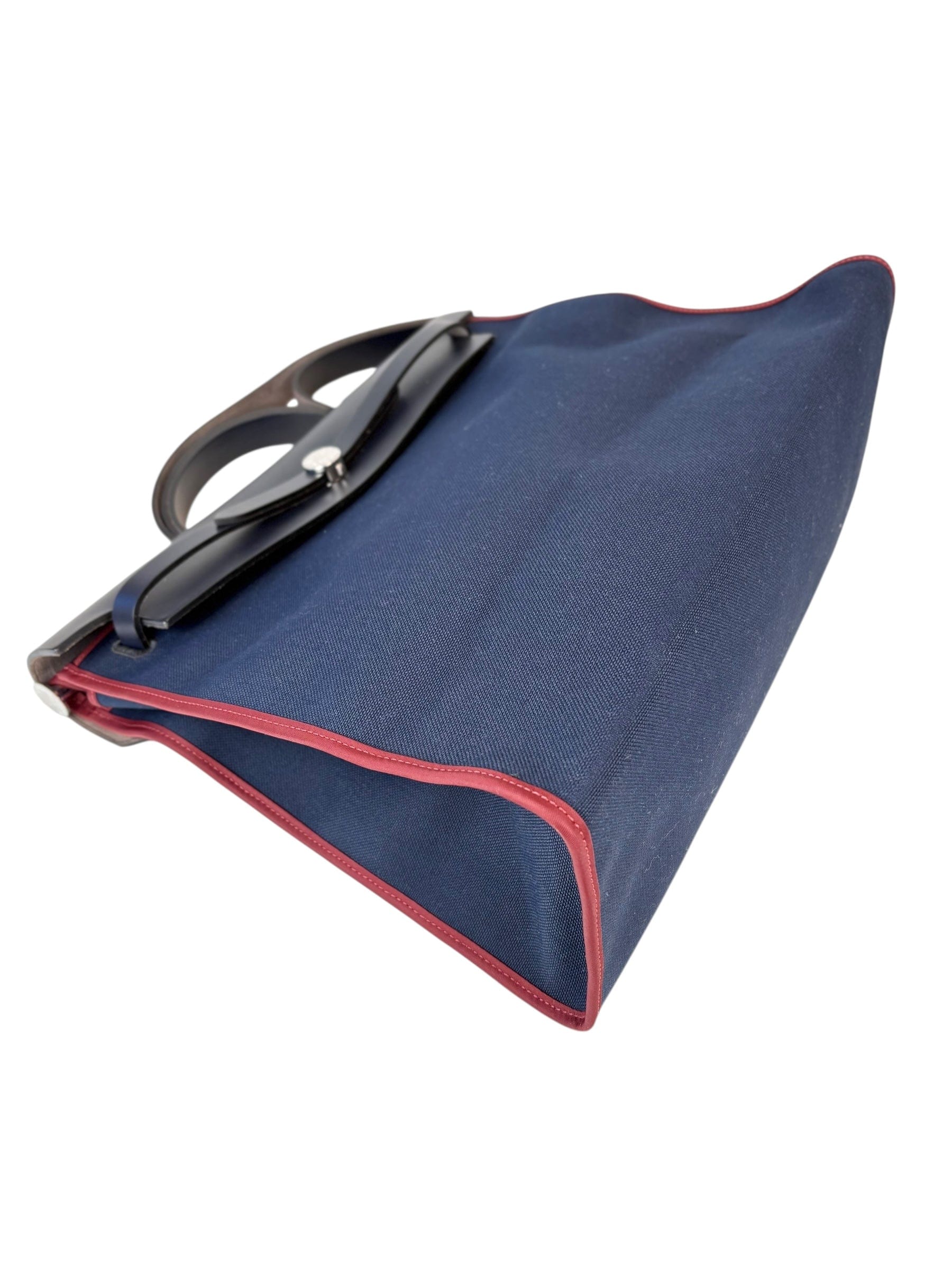Hermes Hermes Herbag Zip 39 Navy with Red Trim Bag