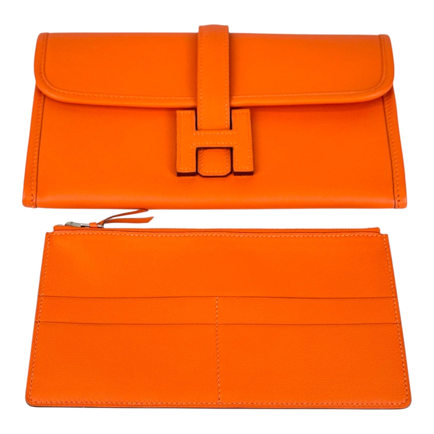 Hermes Hermes Jige Mini Clutch Orange 22cm