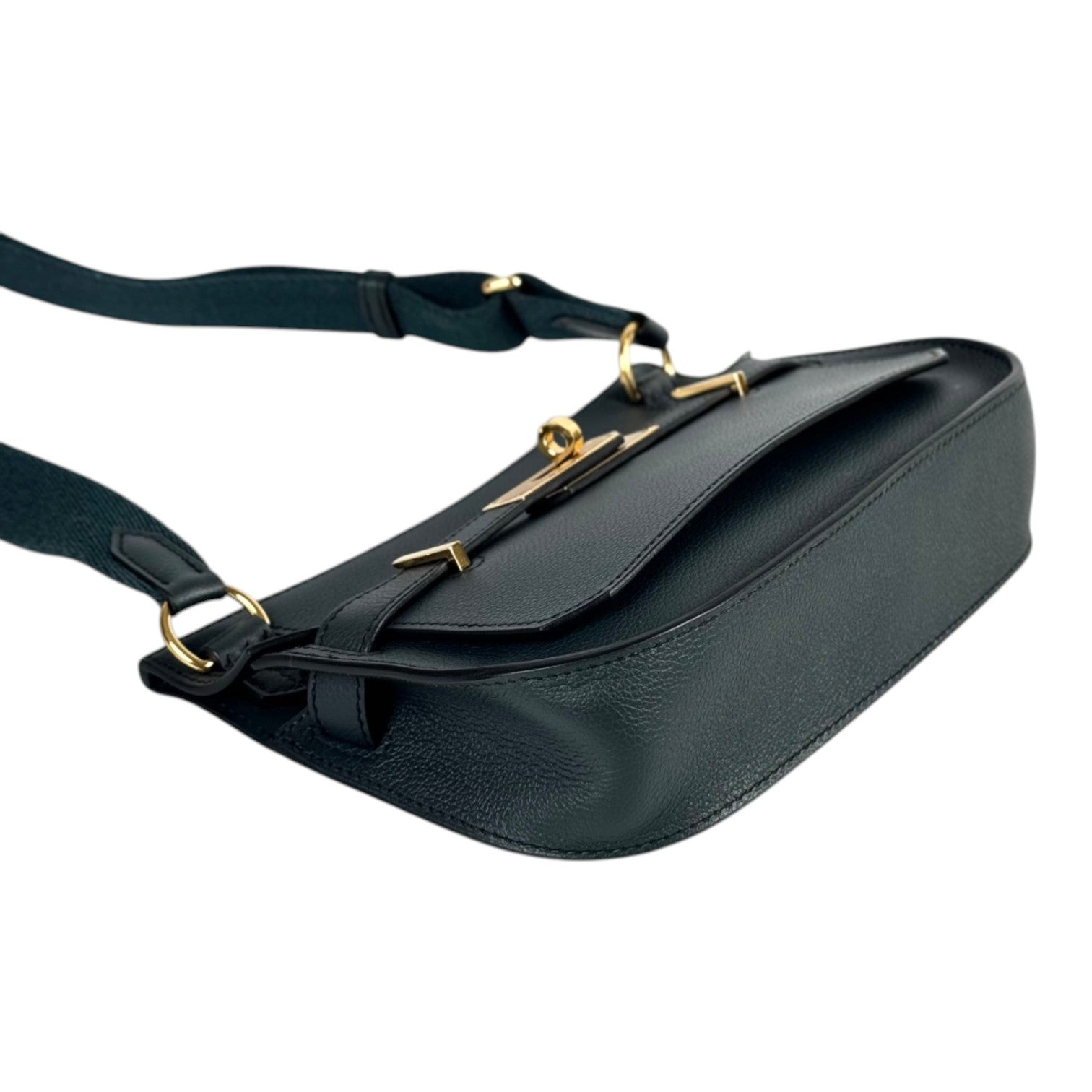 Hermes Hermes Jypsiere Mini Evercolour Vert Rousseau/Vert Cypres Color Bag