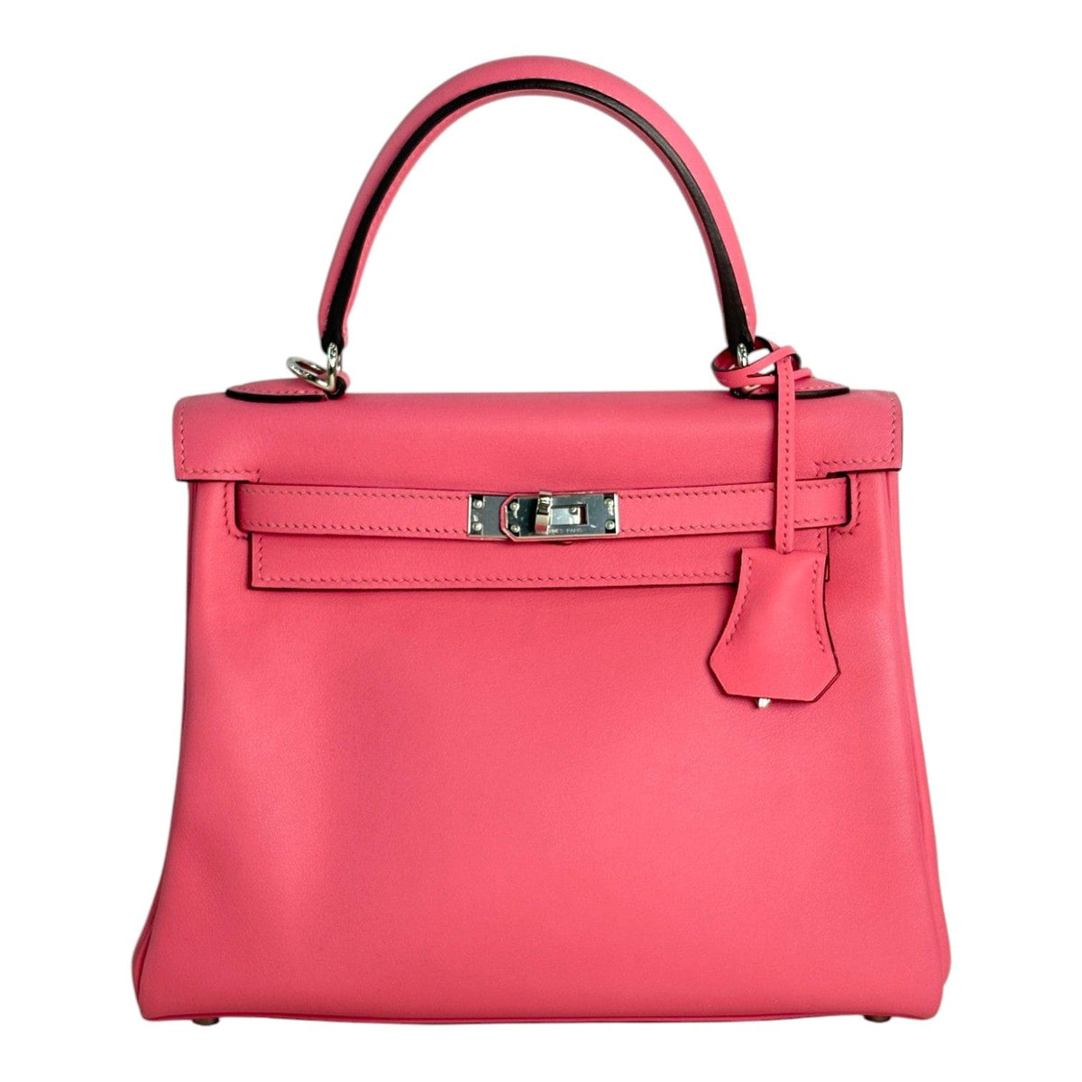 Hermes Hermes Kelly 25 in Pink Swift with PHW - Full Set
