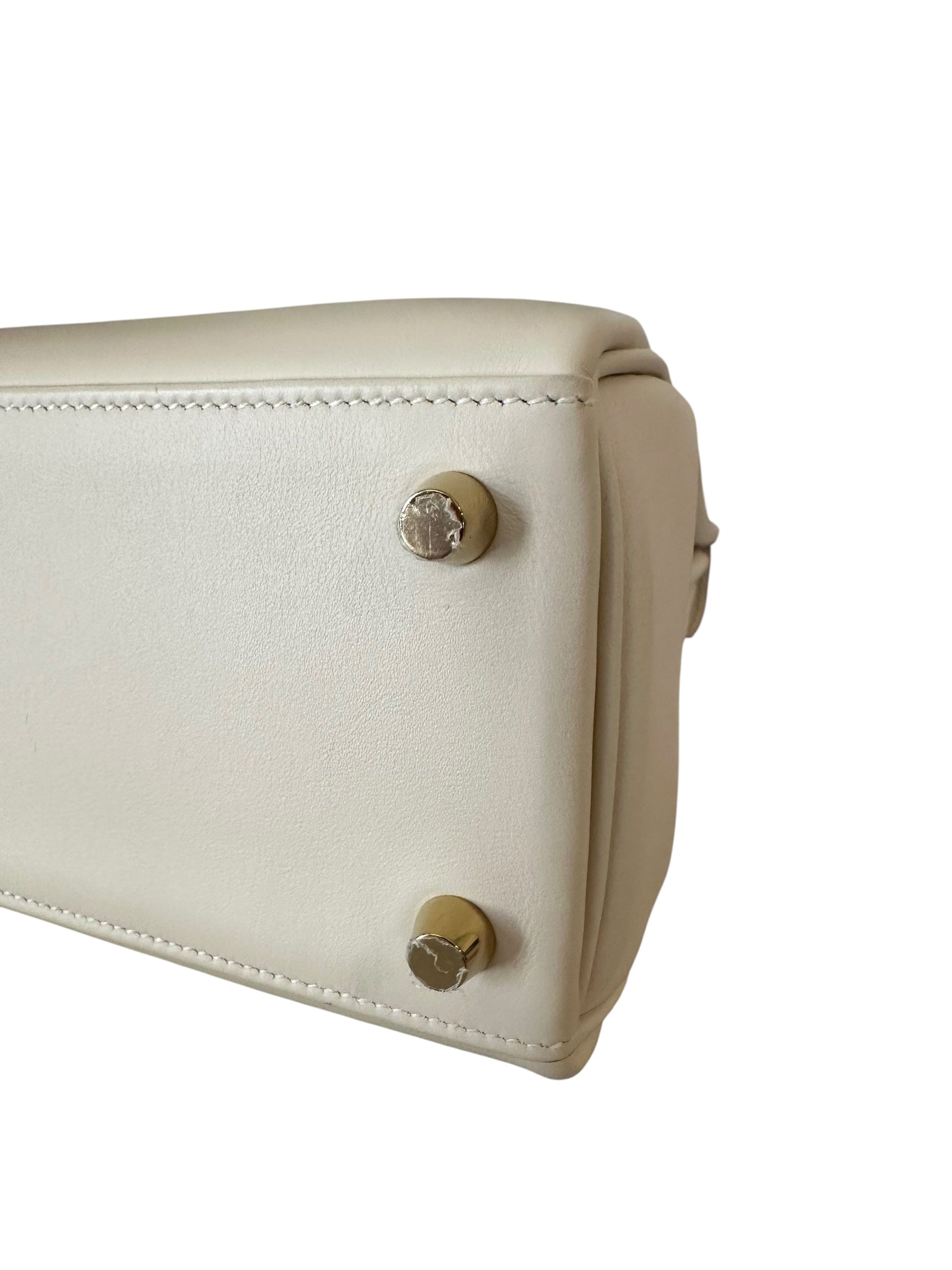 Hermes Hermes Kelly 25cm Retourne Colourmatic in Nata/Chai/Cuivre/Lime/Mauve - Full Set - U Stamp