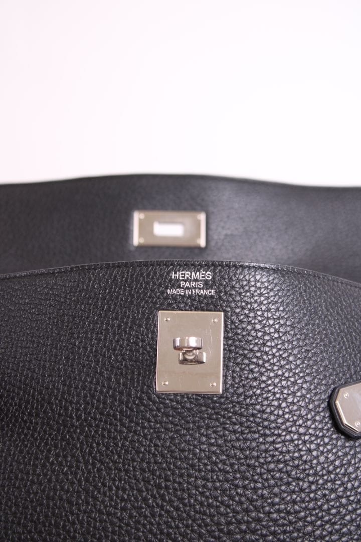 Hermes Hermes Kelly 40 Retourne Togo Leather Black