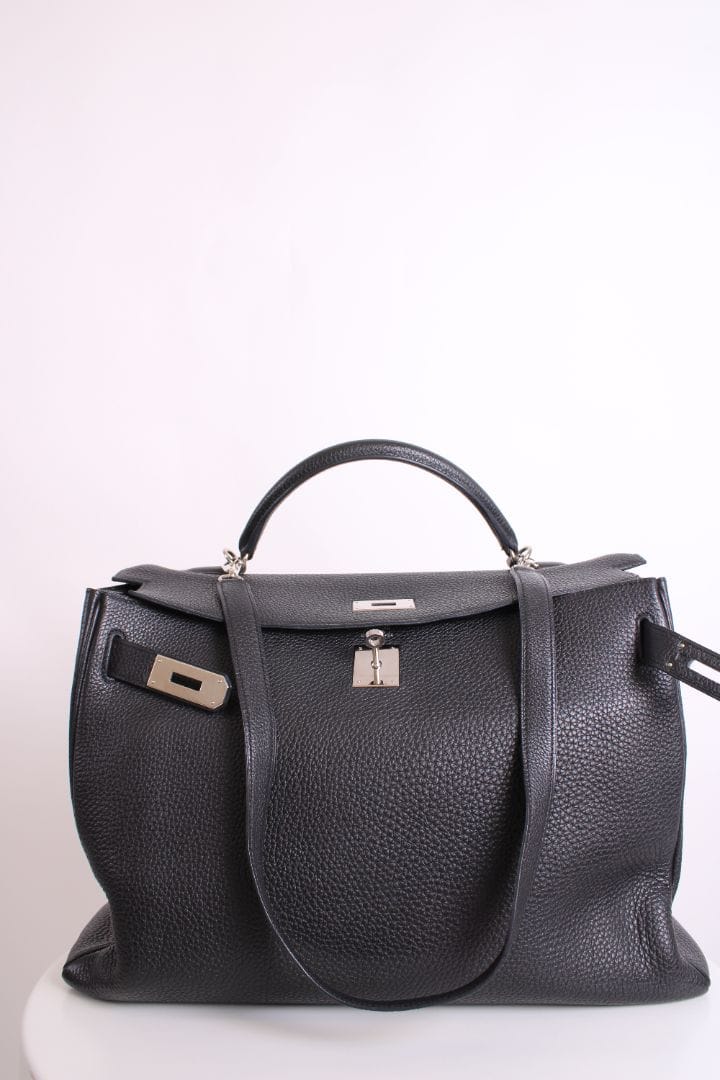 Hermes Hermes Kelly 40 Retourne Togo Leather Black