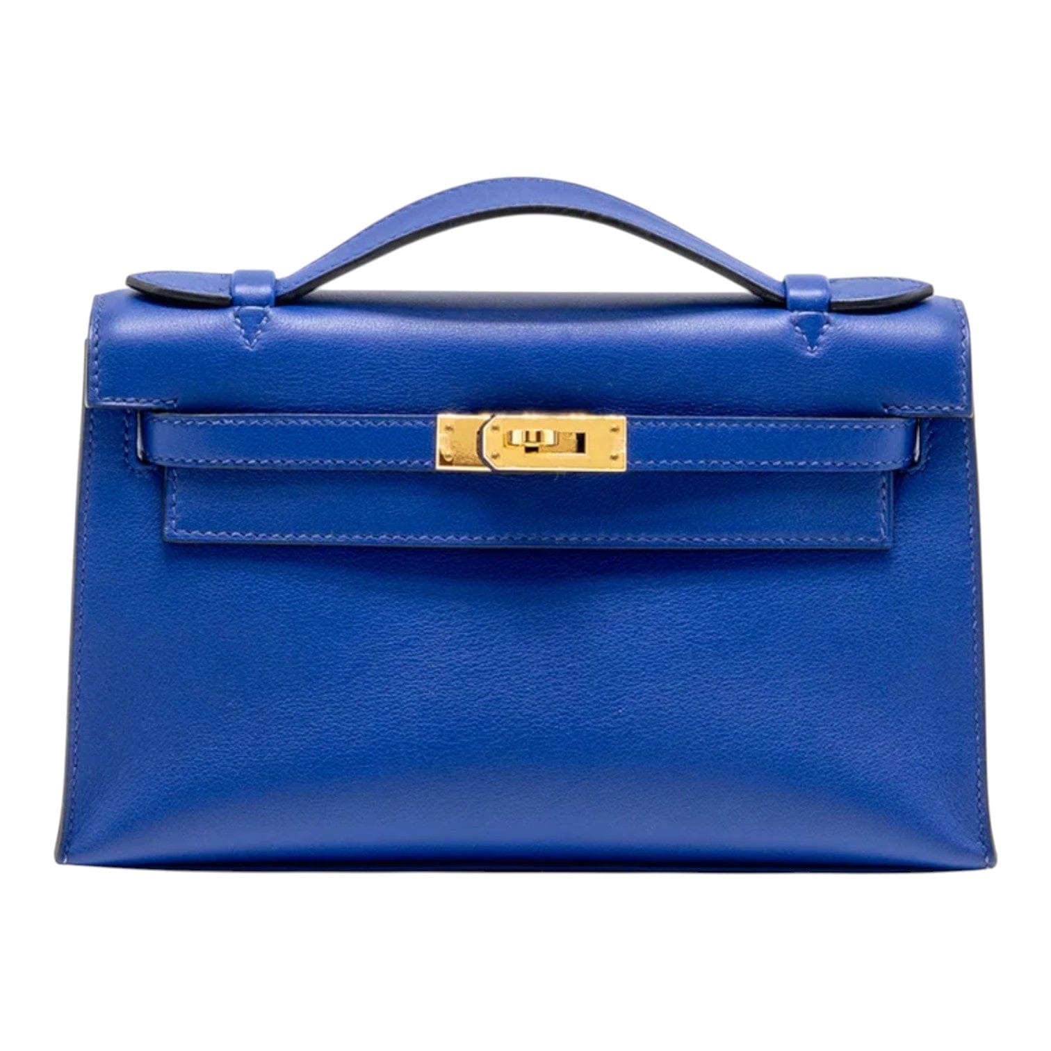 Hermes Hermes Kelly Pochette Swift Blue Electric GHW Stamp A