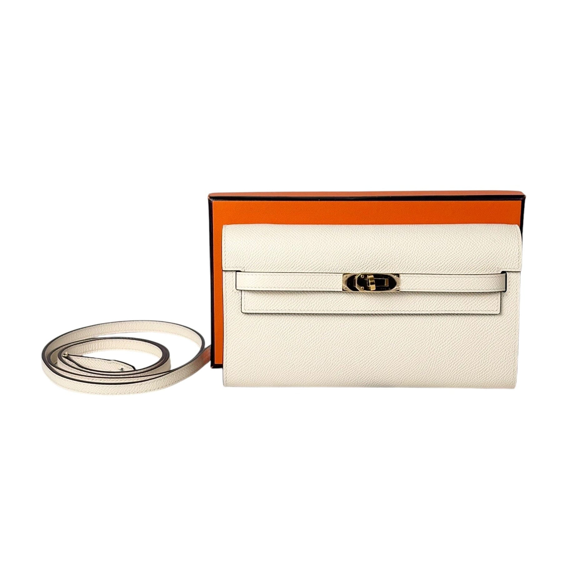 Hermes Hermes Kelly To Go Craie with Gold Hardware