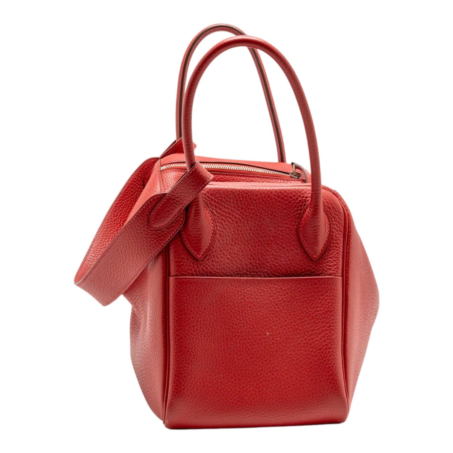 Hermes Hermes Lindy 34 Clemence Red SHW Stamp Q Square
