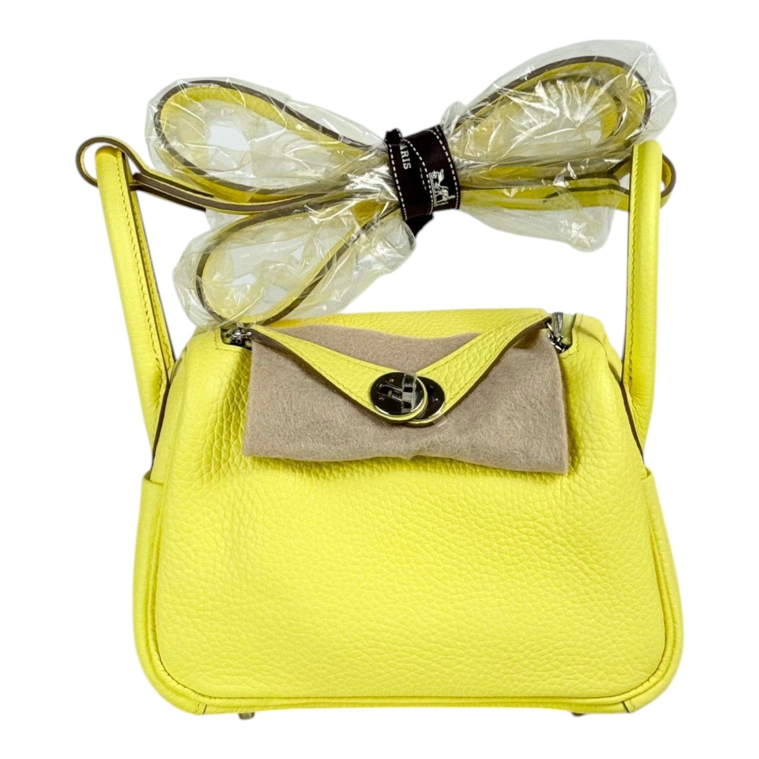 Hermes Hermes Lindy Mini Lime Bag in Clemence