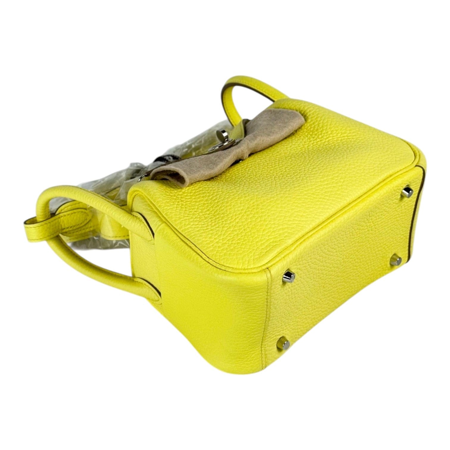 Hermes Hermes Lindy Mini Lime Bag in Clemence